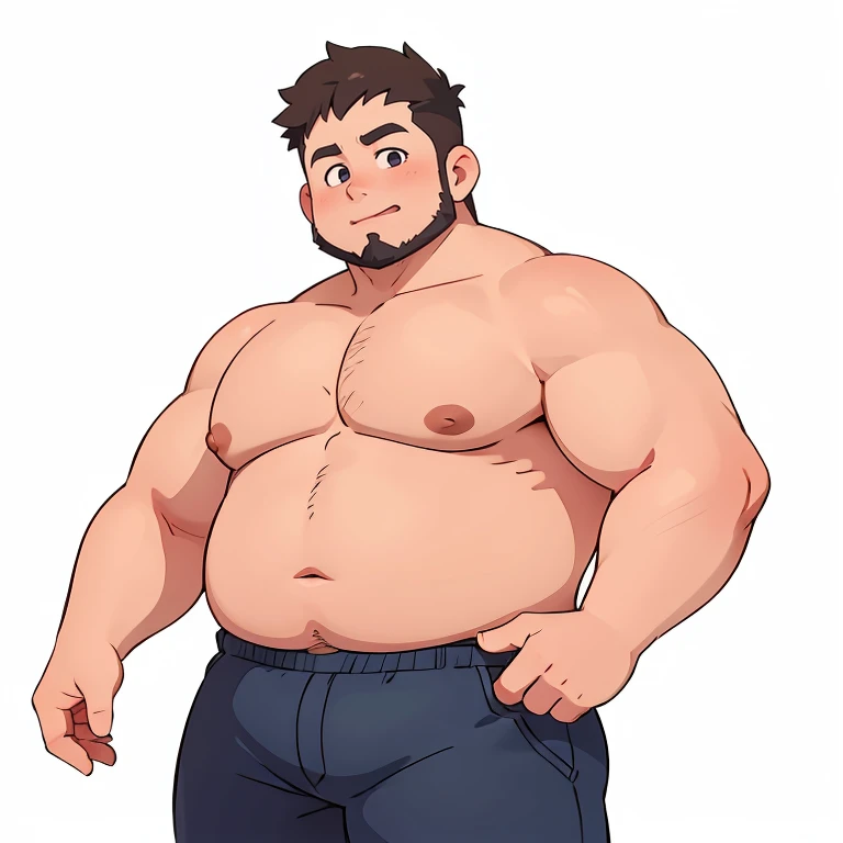 Chubby, fat, voluptuous, male, anime, illustration