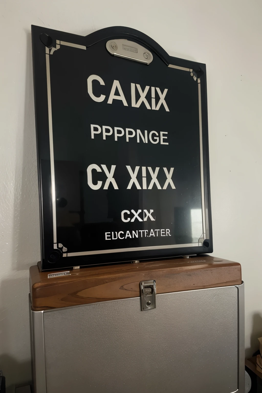 placa informativa com nome ((CAIXA SURPRESA))