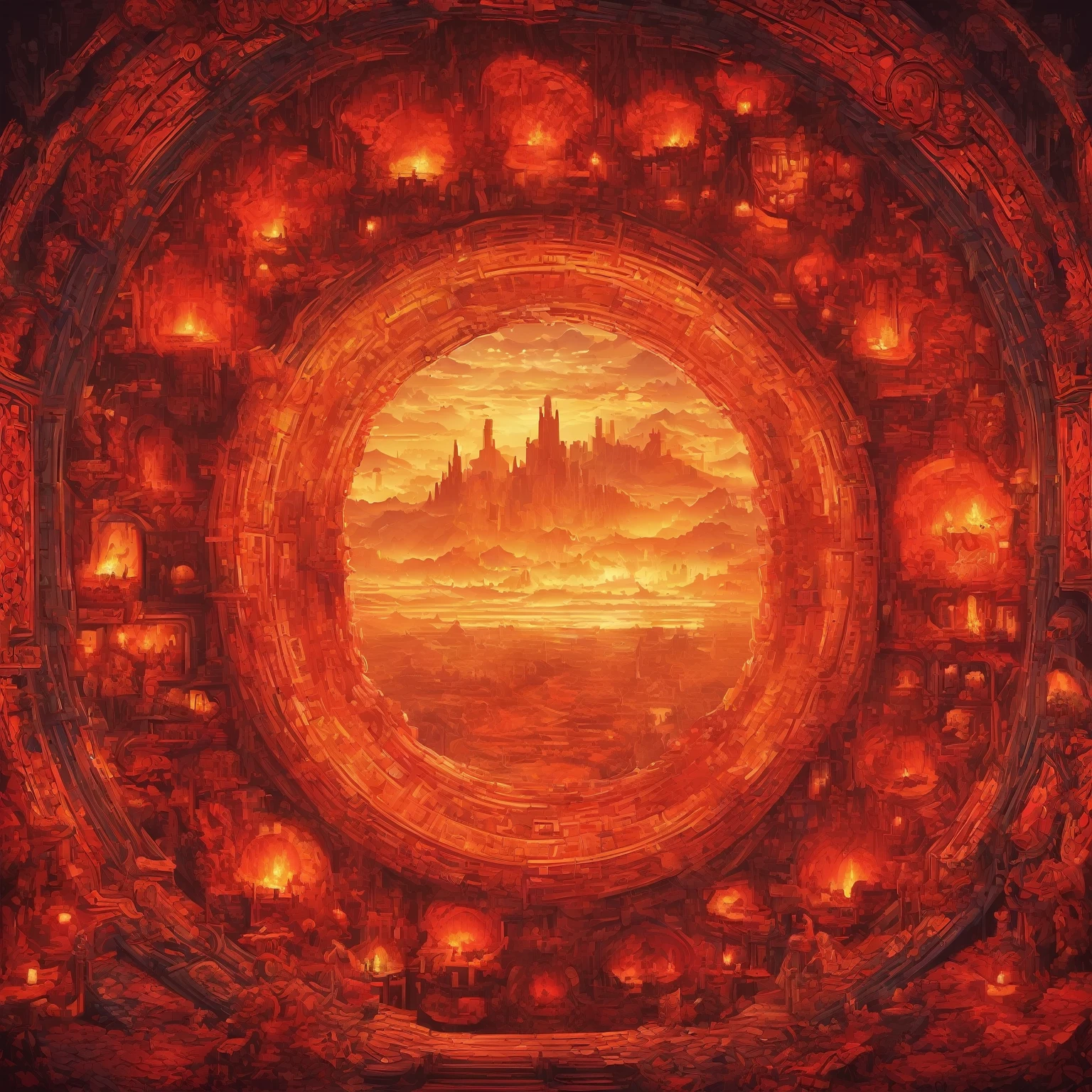 generate image prompt
{
  "style": "pixel art 2D",
  "quality": "maximum",
  "details": "advanced",
  "objective": "Create a challenging, fun, and immersive level design",
  "theme": "The circles of hell from Dante Alighieri's 'Divine Comedy'",
  "elements": ["obstacles", "enemies"],
  "language": "English"
}