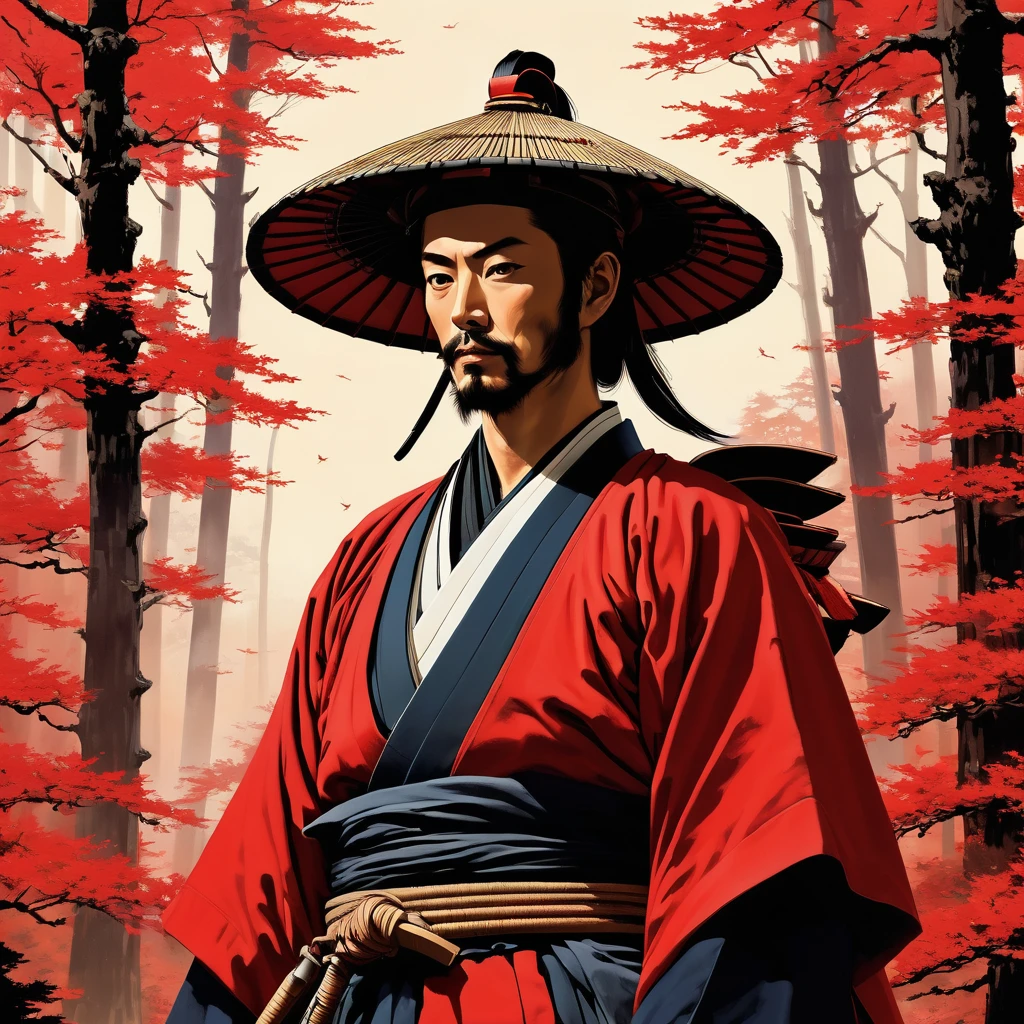 samouraï arafed dans une forêt rouge avec un ciel rouge, samurai portrait, dressed in'une armure de samouraï, guerrier samouraï, Cyborg Samurai, demon samurai, moon bull samurai, very beautiful cyberpunk samurai, demon samurai warrior, Photo portrait de samouraï, portrait of a cyberpunk samurai, Style samouraï, cyberpunk samurai, samouraï taureau noir, epic samurai warrior, Japanese samurai