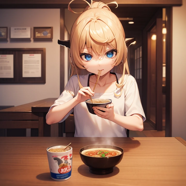 Girl Eating Ramen。