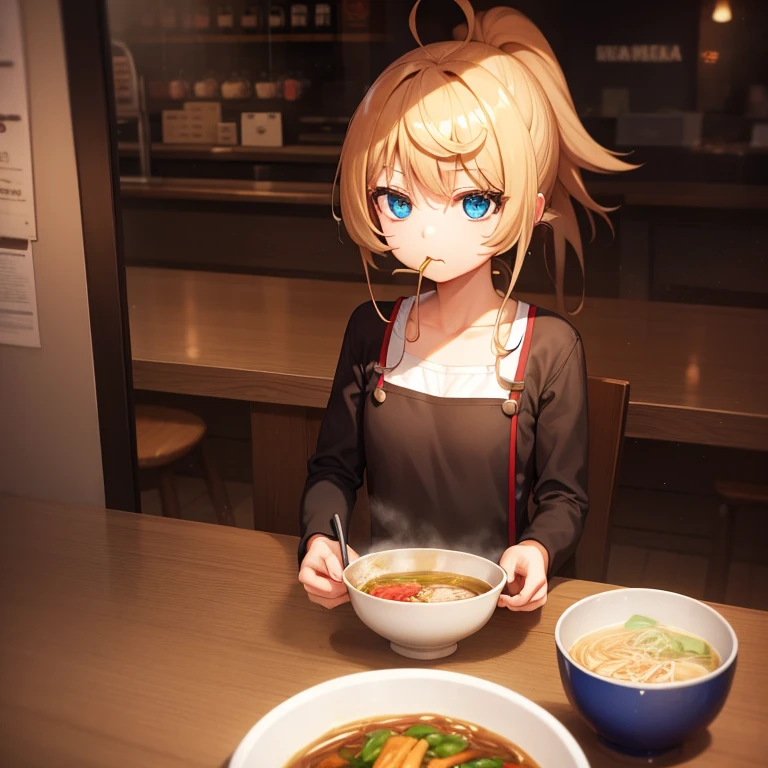 Girl Eating Ramen。