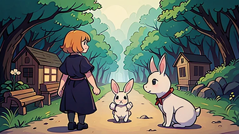 Once upon a time in a bustling forest, there lived a family of rabbits.