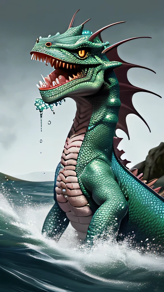 A scary water dragon