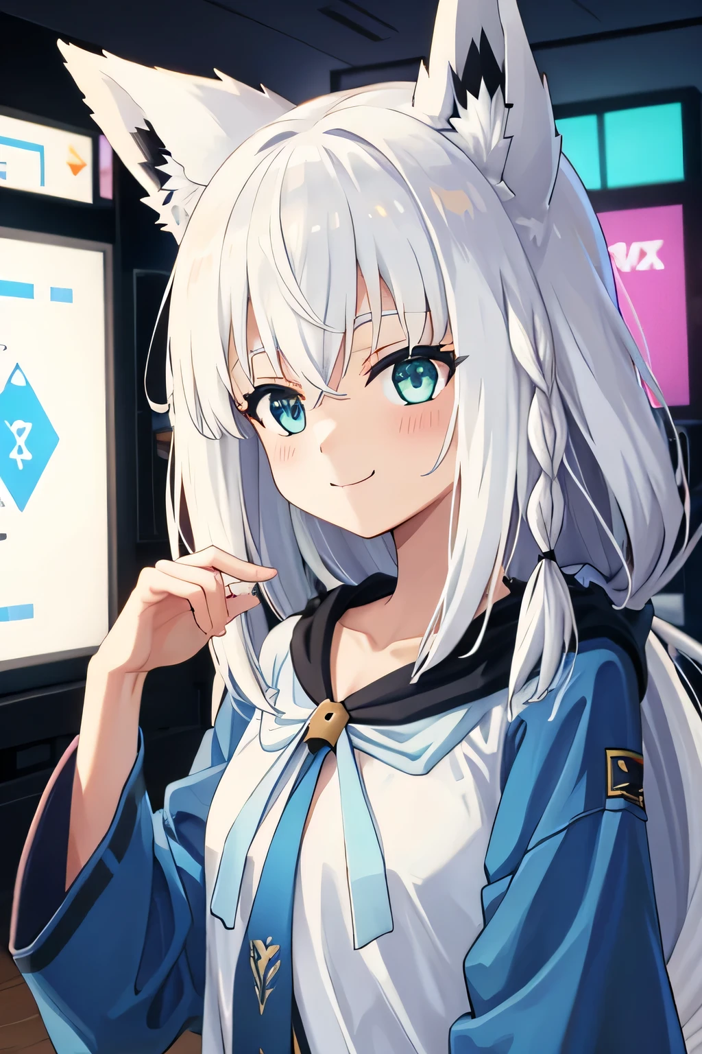 highest quality、smile、Fox ears、Game room