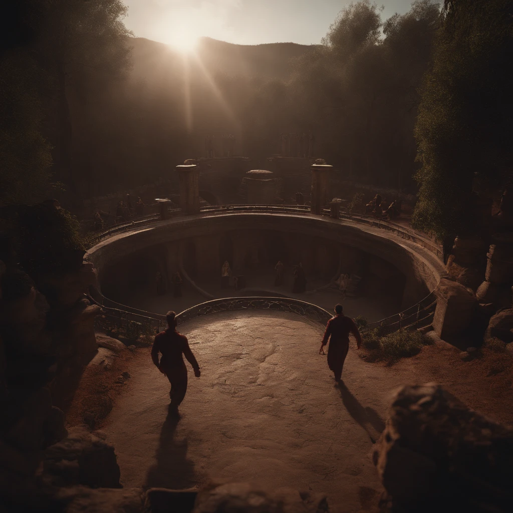 Generate an image with maximum quality and advanced details, aiming to create a challenging, fun, and immersive level design based on the theme of the circles of hell from Dante Alighieri's 'Divine Comedy', incorporating elements such as obstacles and enemies.