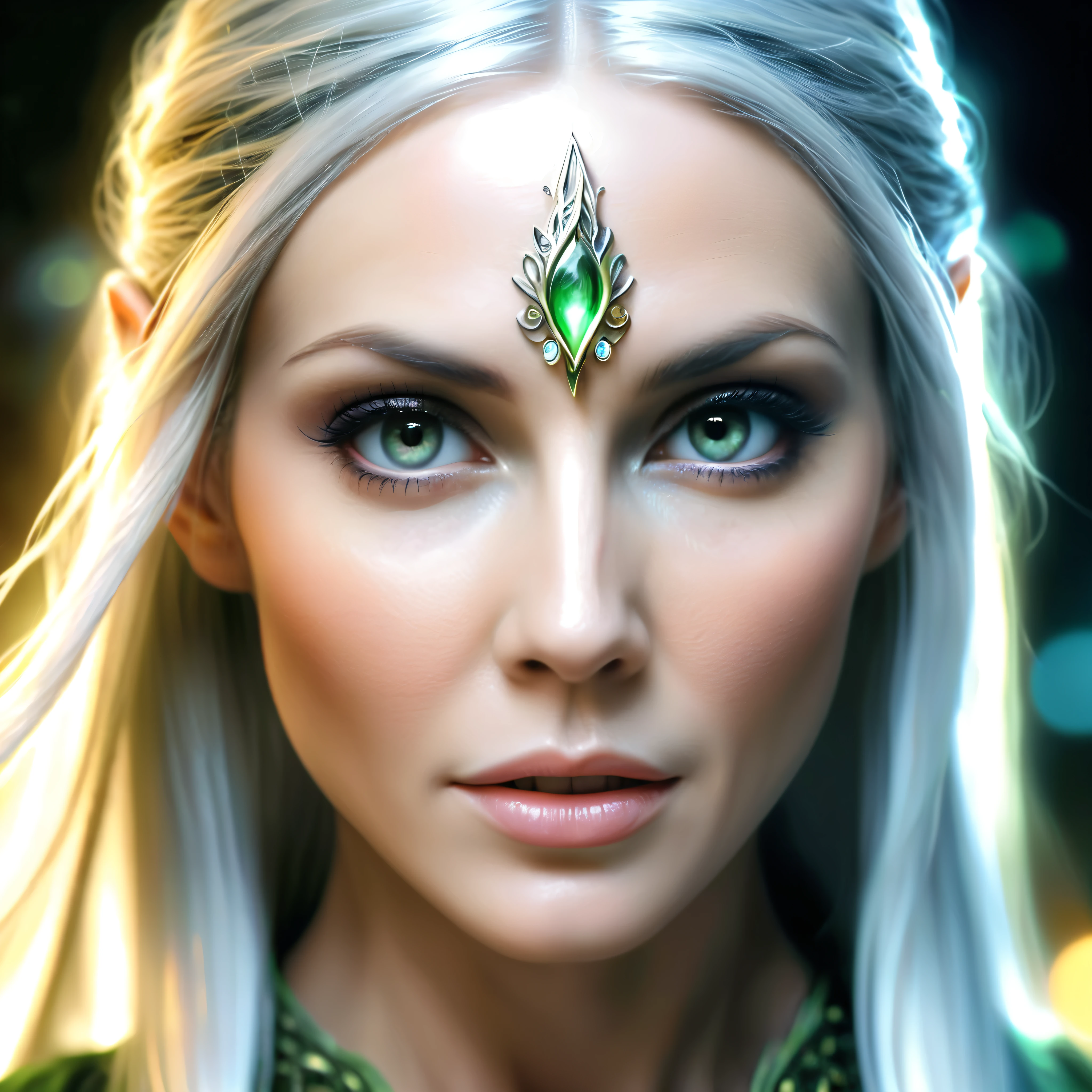 Long exposure photo of a elven_woman, 35 years old, closeup, awardwinning, amazing details, best quality . Blurred motion, streaks of light, surreal, dreamy, ghosting effect, highly detailed