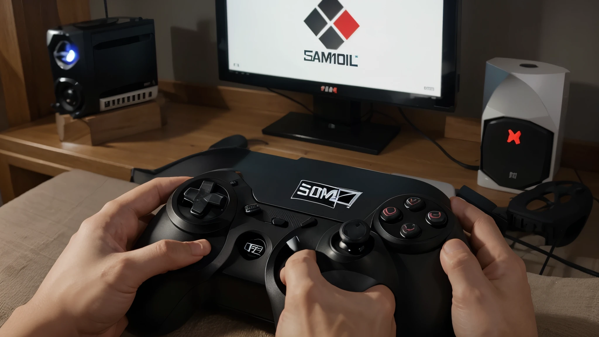 Make logo on a gaming channel name as SOMH4X