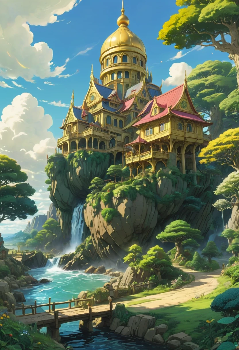 anime realism, game "Ni no Kuni 2：Revenant Kingdom", Studio Ghibli Style, outdoors, by Alvar Aalto, best quality, masterpiece, very aesthetic, perfect composition, intricate details, ultra-detailed