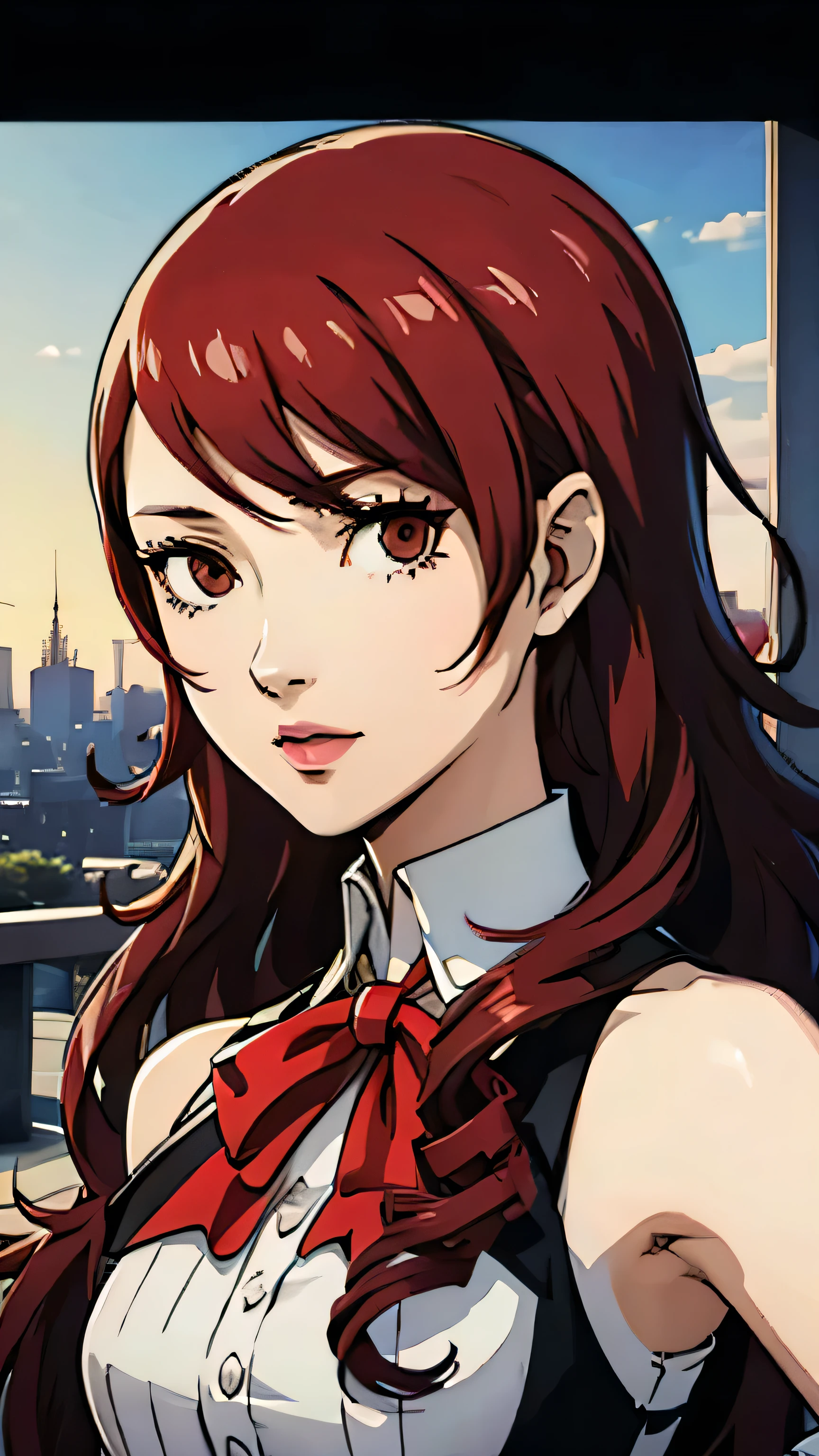 Mitsuru kirijo, portrait, dress