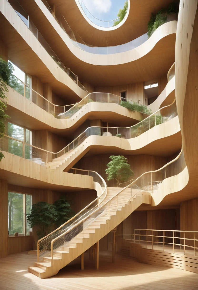 by Alvar Aalto and Bjarke Ingels, best quality, masterpiece, very aesthetic, perfect composition, intricate details, ultra-detailed