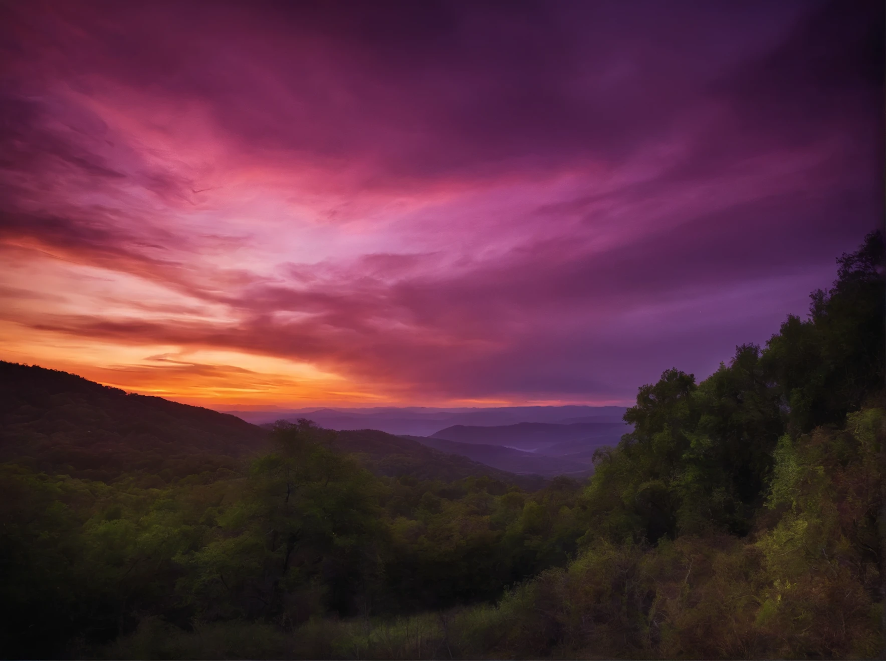 purple, dark evening sunset twillight, without trees