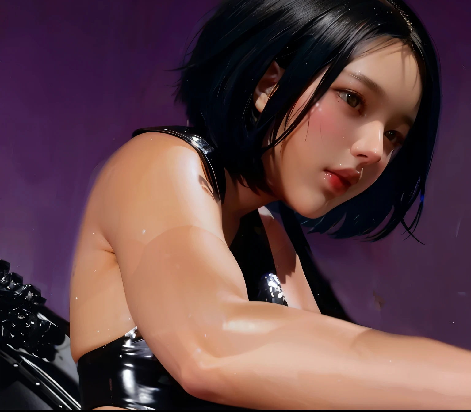 short hair,black hair