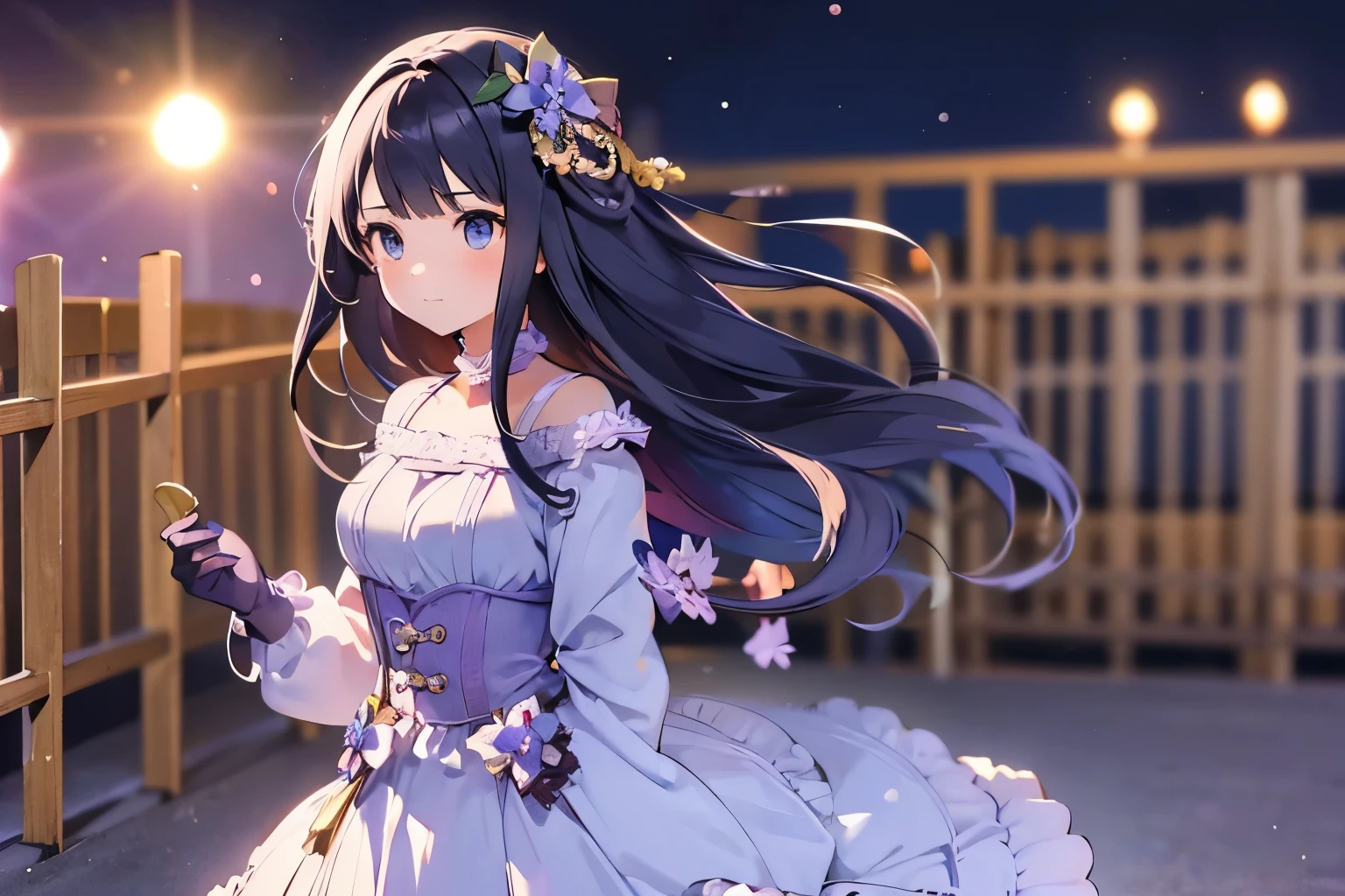 masterpiece, highest quality, ((anime)), 4K,8k,style,masterpiece, Creating beautiful women, at night long charge, ((Very detailed)), Outdoor, night, nature, (performer, full moon), Shadow, Contrast, sunny, (style, (Film Grain: 1.3), (Warm shades, Warm Tones): 1.2), fullbody, Cinematic Light, Side lighting, 超High resolution, (The best shade), born, walk, poetry,(highest quality、masterpiece、High resolution、detailed)、animestyle、Flat style、(Beautiful Eyes, Delicate and beautiful face, ), BREAK,1 girl、extremely detailed、Dynamic Angle、anime