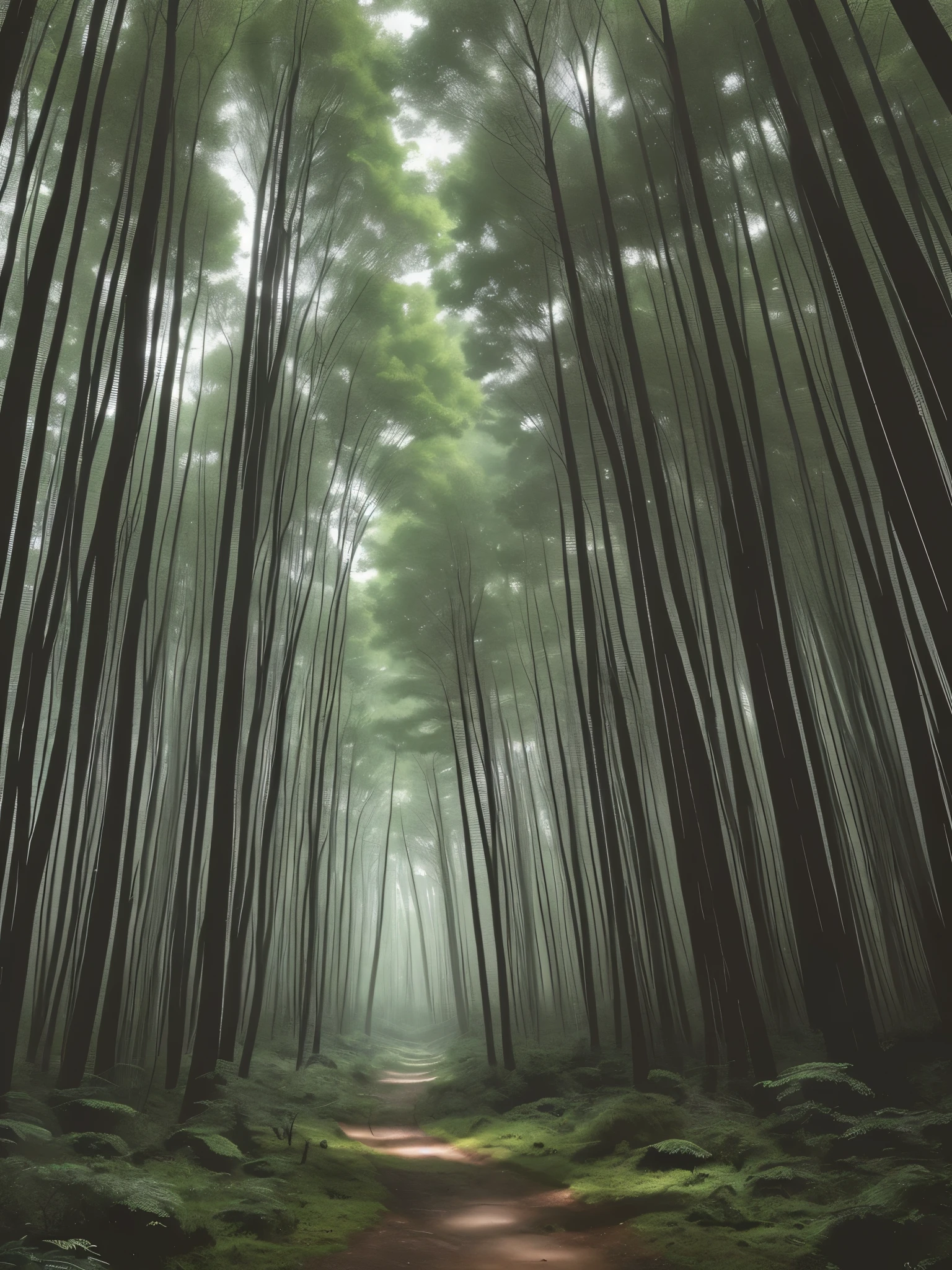 Create a beautiful background in the forest