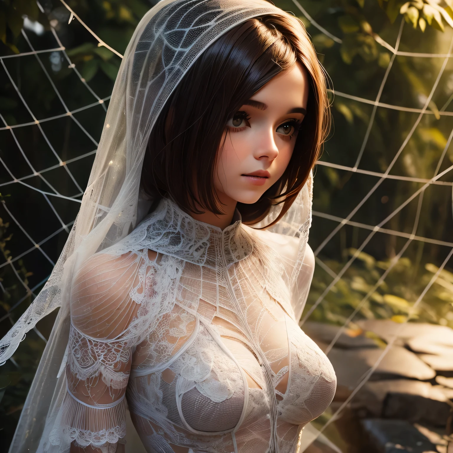 a girl in the intricate web