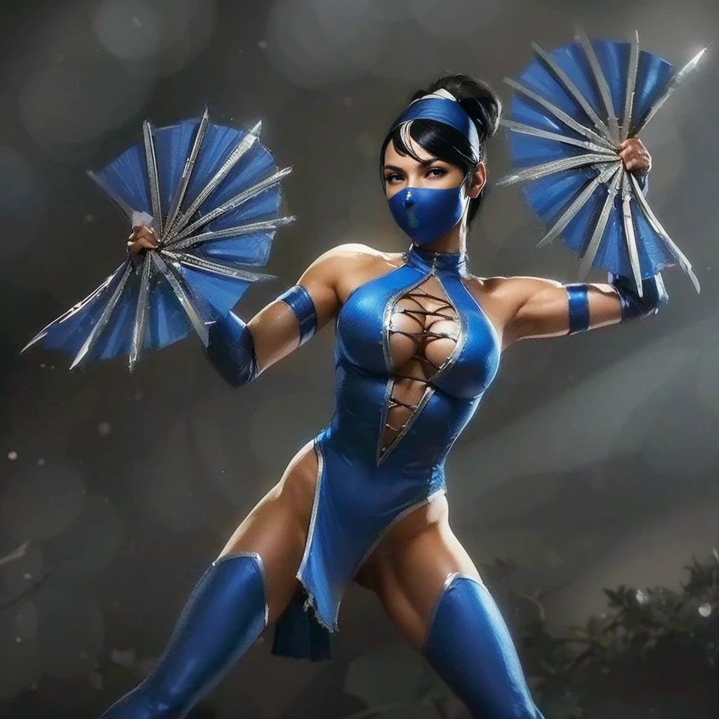 Kitana (melhor qualidade,ultra-detalhado),(realista:1.37), rosto lindo e detalhado, textura ultra-realista, rosto delicado, athletic body, cores vivas. High definition, 8k