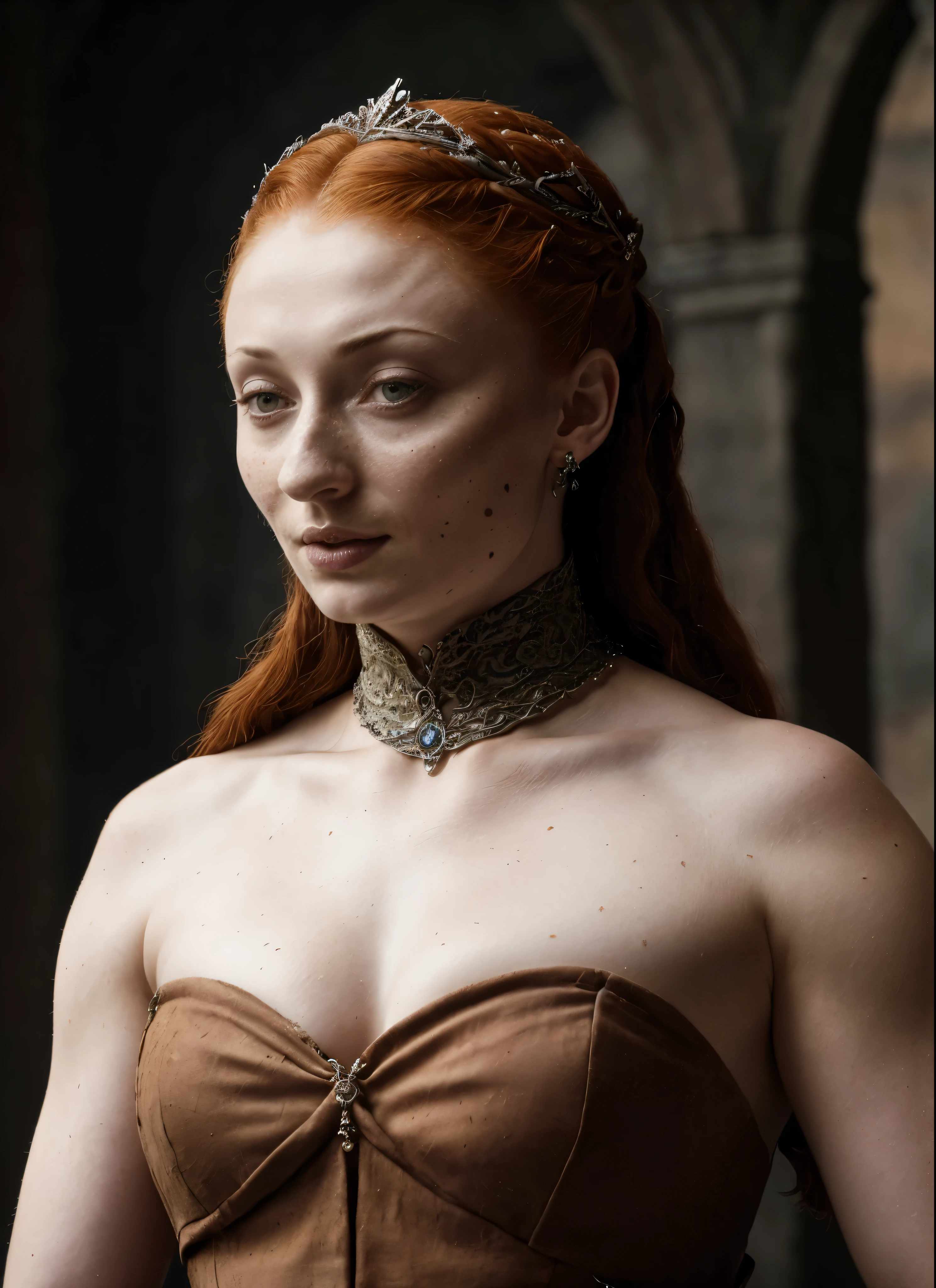( Photograph of Sophie Turner as hot queen ) (random photo , full body shot, thick figure, fleshy body, tall woman ) Alayne Stone, Gorgeous Woman, Thick figure, fleshy body, juicy lips, insane details, high level of edits, Queen, queen lady, Lady of Winterfell, Wardeness of the North,) the de facto Lady of the Eyrie, 40 years Old, she a Full growned mature lady now, beautiful mature lady, the queen, milf beauty, mature queen, a captivating woman, beautiful queen, empress, mediaeval queen, alluring appearance, unrivaled beauty, , mediaeval erotic costumes, a Game of Thrones-inspired costume, a close-up of a woman from the middle ages, scene from "Game of Throne," deep cleavage, warrior princess, healthy body, perfect thick body, attractive figure, fleshy body, style of "Game of Throne,", stunning woman, dress made of leather clothe ( ( insanely detailed realistic skin texture, pores, wrinkles ,freckles) , realistic environment, detailed ultra realistic facial features perfect body parts, ( hyper photorealistic) ), thick figure, curvy, bulky figure,