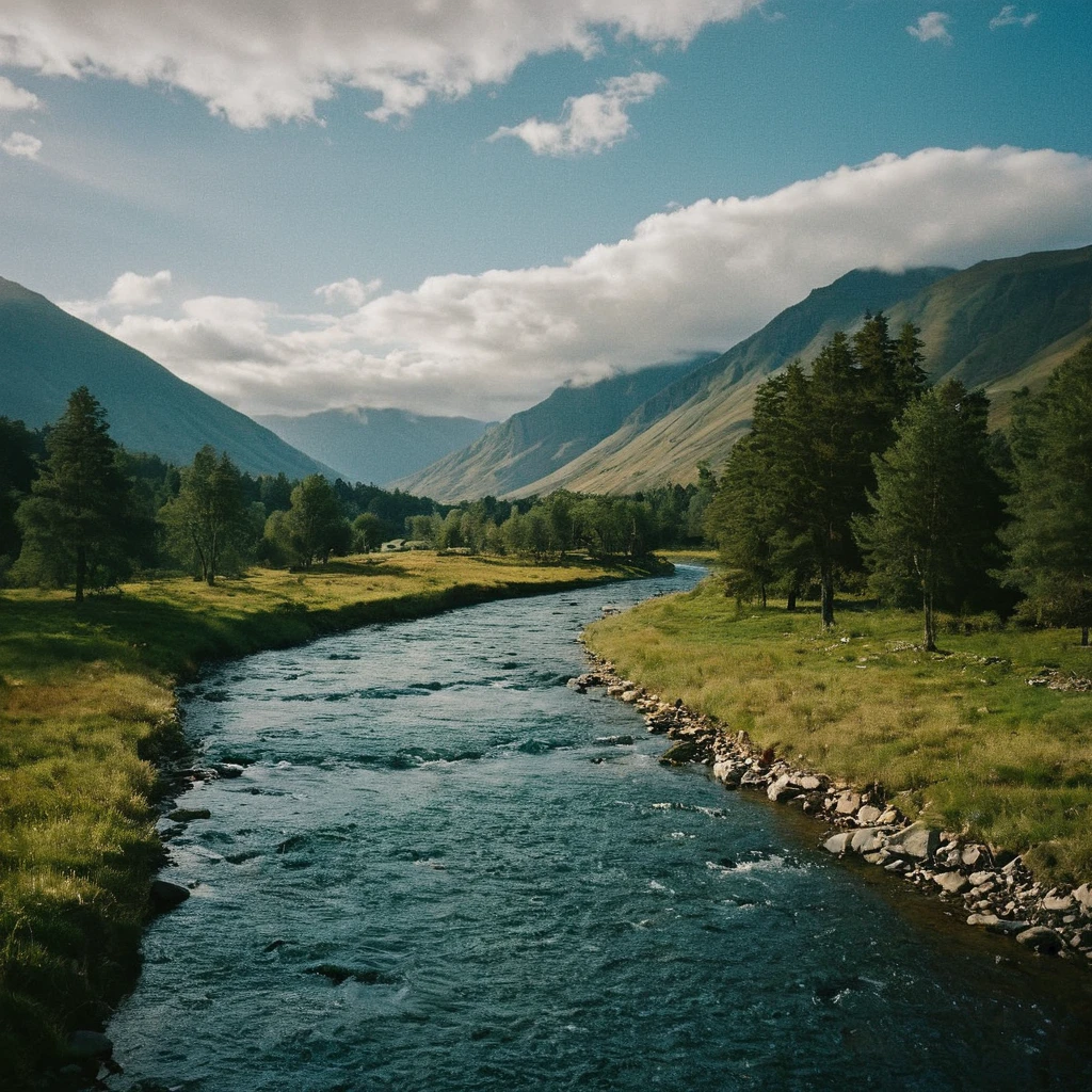 cinematic film still of Kodak Image of  high image noise:1.2 high image Grain:1.2
Film grain still image of a view of a valley with a river running through it,outdoors,sky,day,cloud,water,tree,blue sky,no humans,cloudy sky,grass,scenery,mountain,landscape,mountainous horizon , cinematic look, film look, filmic, contrast, detailed, high quality, sharp image, film color, Kodak Motion Picture Film style, different color, different people, different look, different style, 35MM Film, 16MM Film, Photographic film, music video style, artistic style, cinematic style, film granularity, film noise, image noise, artistic effect, Fujicolor, Fuji film, Analog photography, movie style, movie still, Film grain overlay, Film Grain style, shallow depth of field, vignette, highly detailed, high budget, bokeh, cinemascope, moody, epic, gorgeous, film grain, grainy