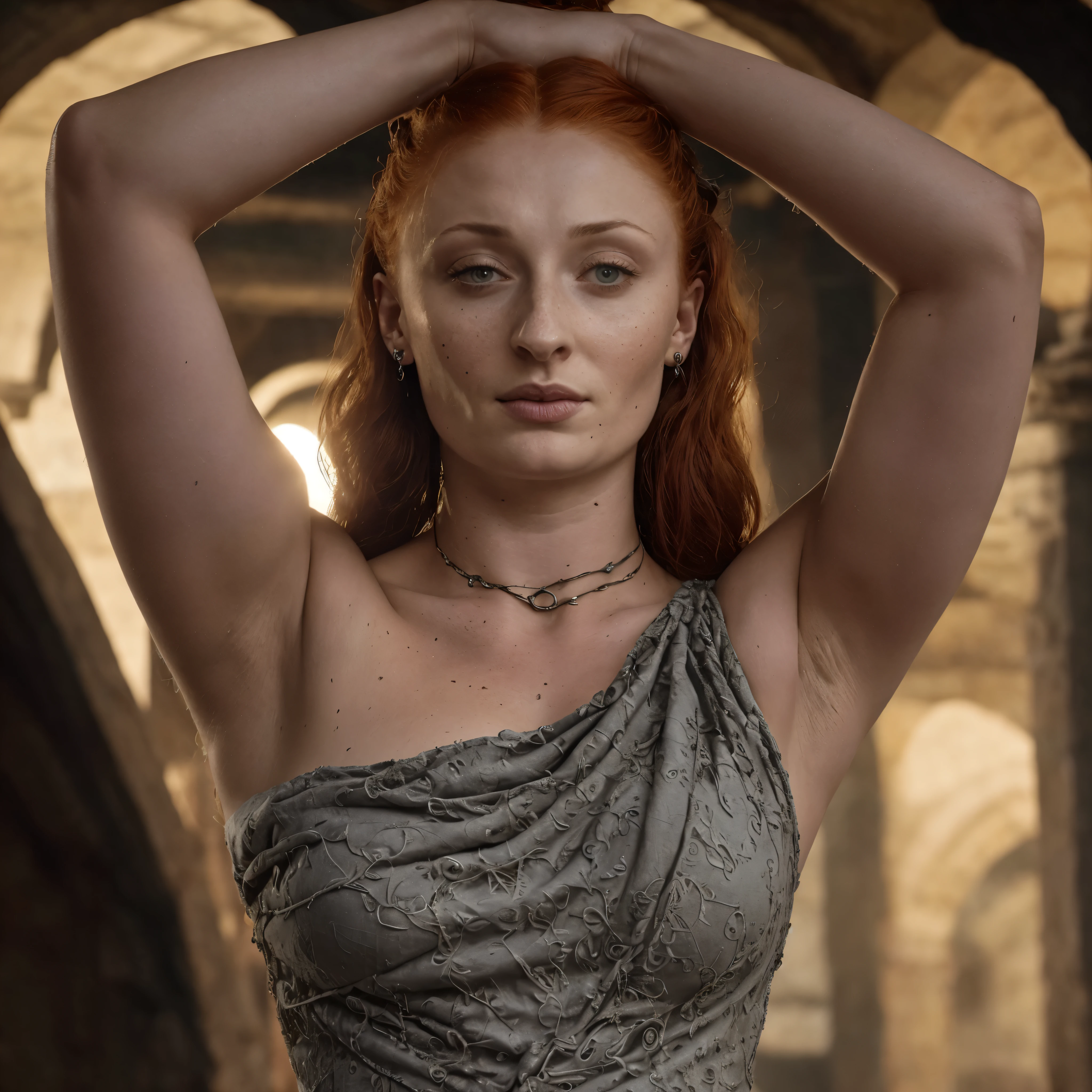 ( Photograph of Sophie Turner as hot queen ) (random photo , full body shot, thick figure, fleshy body, tall woman ) Alayne Stone, Gorgeous Woman, Thick figure, fleshy body, juicy lips, insane details, high level of edits, Queen, queen lady, Lady of Winterfell, Wardeness of the North,) the de facto Lady of the Eyrie, 40 years Old, she  a Full growned mature lady now, beautiful mature lady, the queen, milf beauty, mature queen, a captivating woman, beautiful queen, empress, mediaeval queen, alluring appearance, unrivaled beauty, , mediaeval erotic costumes, a Game of Thrones-inspired costume, a close-up of a woman from the middle ages, scene from "Game of Throne," deep cleavage, warrior princess, healthy body, perfect thick body, attractive figure, fleshy body, style of "Game of Throne,", stunning woman, dress made of leather  clothe ( ( insanely detailed realistic skin texture, pores, wrinkles ,freckles) , realistic environment, detailed ultra realistic facial features perfect body parts, ( hyper photorealistic) ), thick figure, curvy, bulky figure, armpits details, 