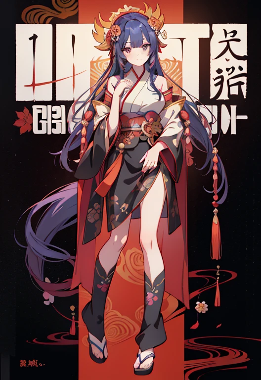 a painting of a woman with long hair and a flower in her hand, korean art nouveau anime, japanese goddess, flowing hair and long robes, anime fantasy illustration, inspired by Sōami, akira from chinese mythology, japanese art style, a beautiful kitsune woman, inspired by Nōami, inspired by Tsukioka Yoshitoshi, autumnal empress