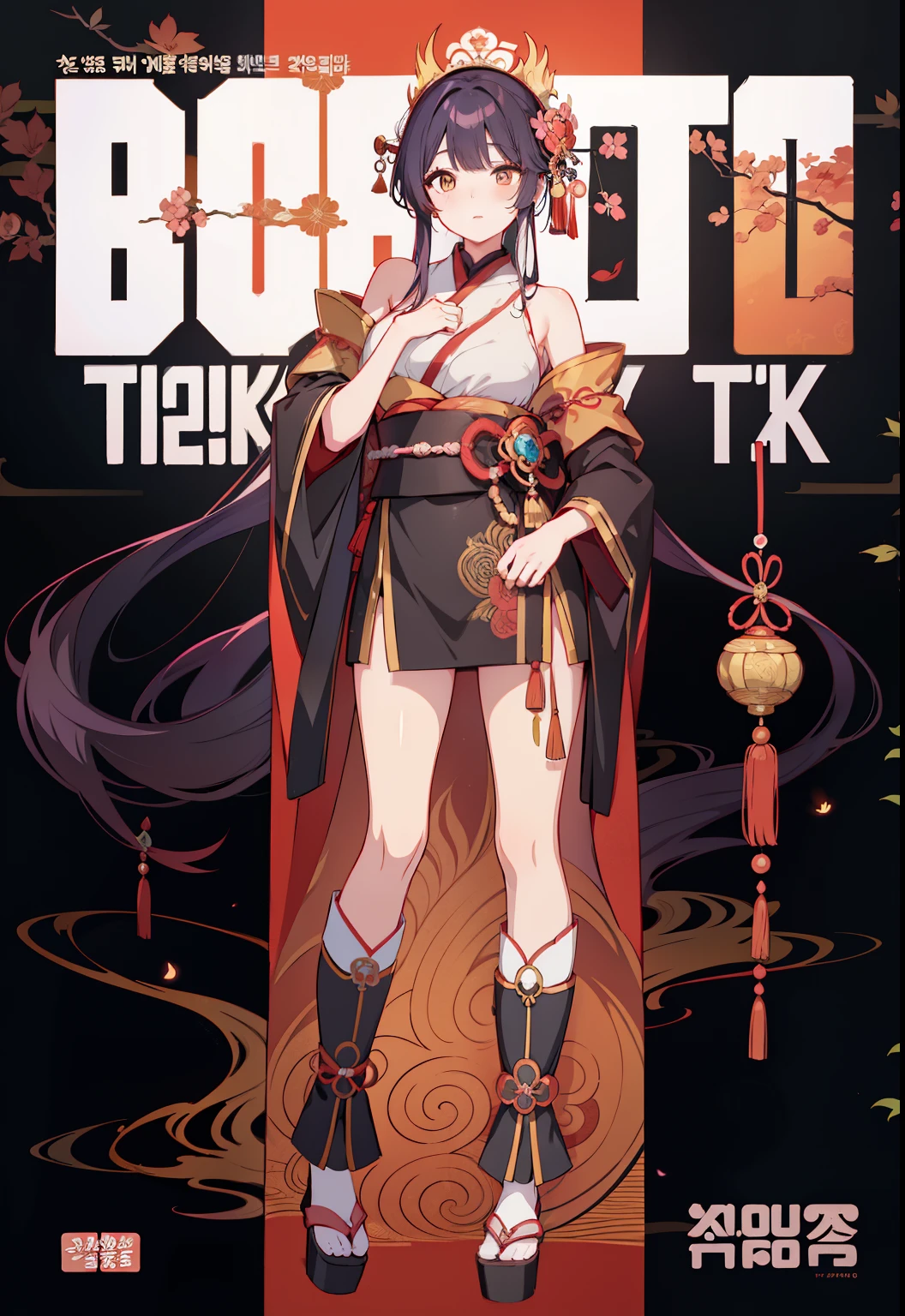 a painting of a woman with long hair and a flower in her hand, korean art nouveau anime, japanese goddess, flowing hair and long robes, anime fantasy illustration, inspired by Sōami, akira from chinese mythology, japanese art style, a beautiful kitsune woman, inspired by Nōami, inspired by Tsukioka Yoshitoshi, autumnal empress
