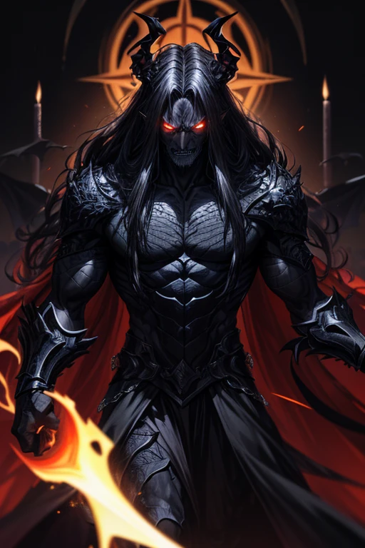 ((Melhor qualidade: 4K)), ((Obra de arte: A demon lord's throne room in Hell)), (Detalhado: Every crevice and wrinkle on the demon lord's face, every scale on the black dragon), Perfeito homem de rosto: Ageless and menacing, with white hair framing his intensely expressive eyes, a massive aura of darkness enveloping him,
(Grande espanta-terror negra), (Cabelo: Long and wild, resembling a mane), (Olhos: Piercing red orbs that seem to burn with an inner fire), (black Dragon: Towering behind him,