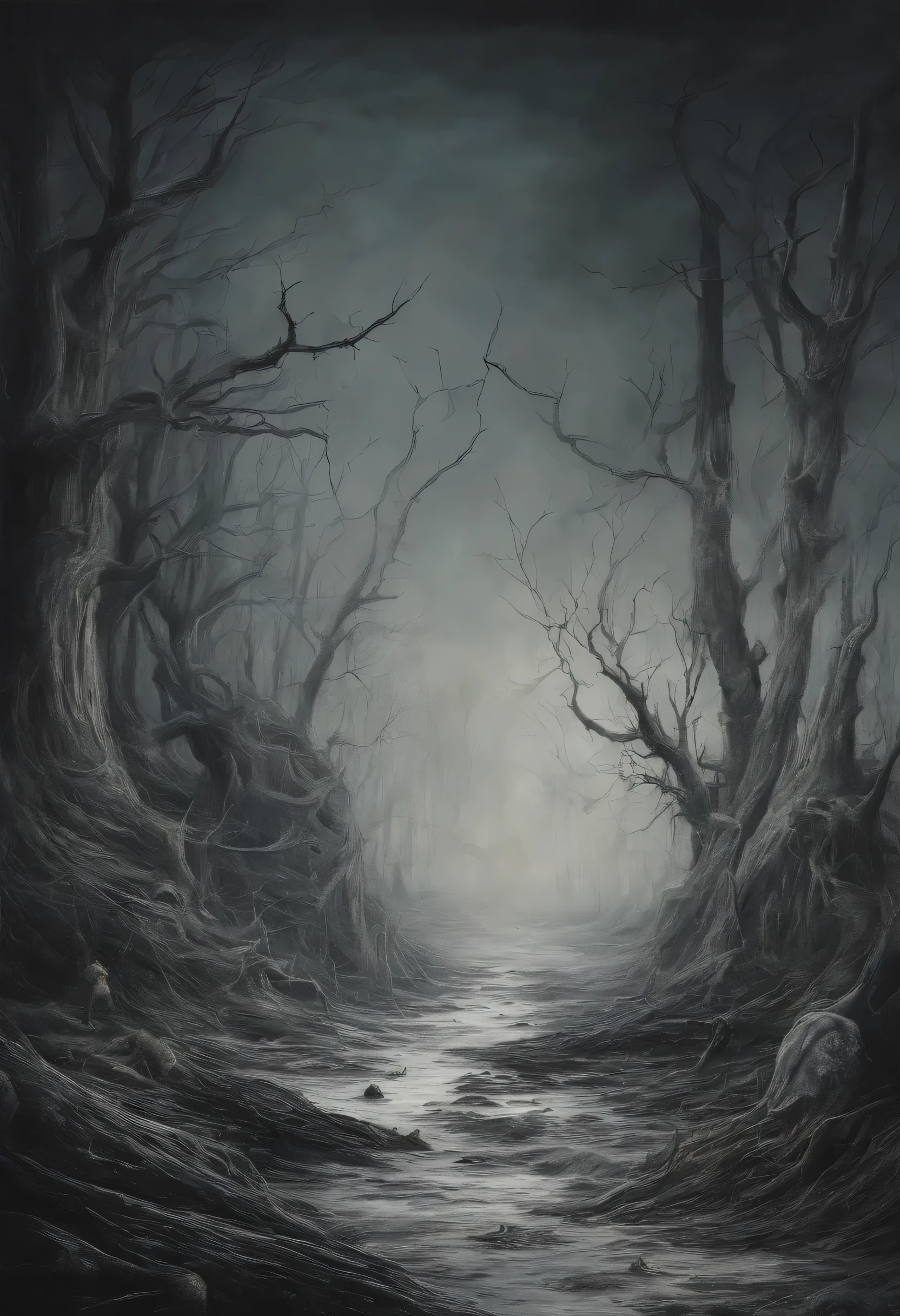 There is ugliness in beauty, But there is also beauty in ugliness. No estilo de Adrian Ghenie, esao andrews, Jenny Saville, Eduardo Hopper, Surrealismo, Arte Sombria de James Jean, Takato Yamamoto, Minimalismo inkpunk. No estilo de Tim Burton. lo gothic.