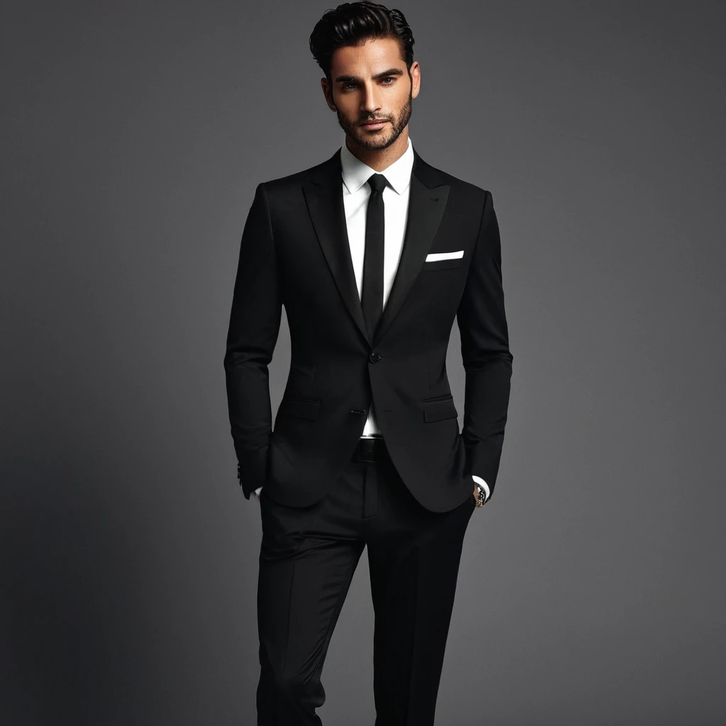 arafed homme dans un costume noir et une chemise blanche posant pour une photo, une capture d'écran inspirée de Demetrios Farmakopoulos, tumblr, Minimalisme, porter un costume noir, porter un costume noir, homme en costume noir, porter un elegant suit pour hommes, elegant suit, tenue formelle, formal wear, porter un costume, 3 piece suit, porter un costume de mode