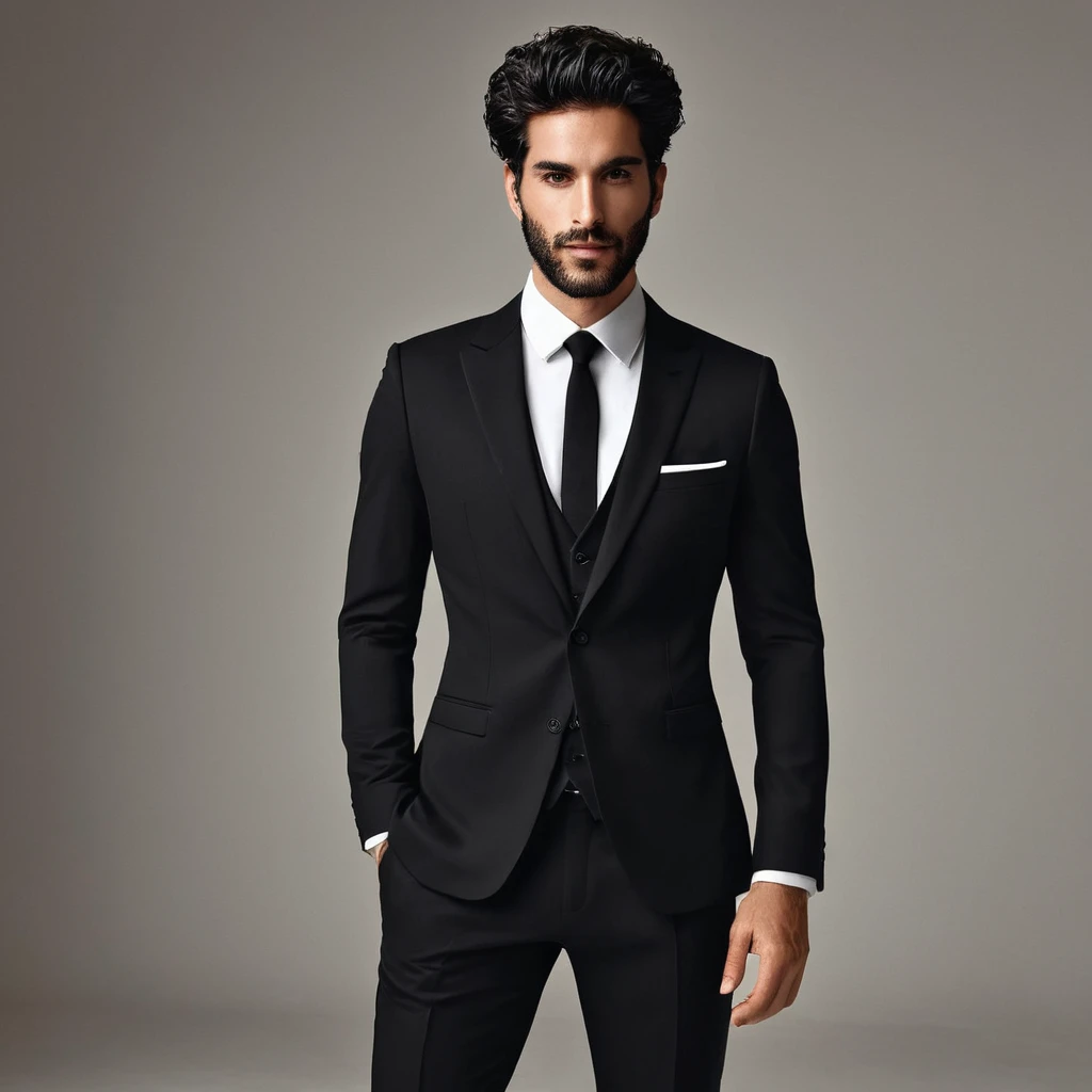 arafed homme dans un costume noir et une chemise blanche posant pour une photo, une capture d'écran inspirée de Demetrios Farmakopoulos, tumblr, Minimalisme, porter un costume noir, porter un costume noir, homme en costume noir, porter un elegant suit pour hommes, elegant suit, tenue formelle, formal wear, porter un costume, 3 piece suit, porter un costume de mode