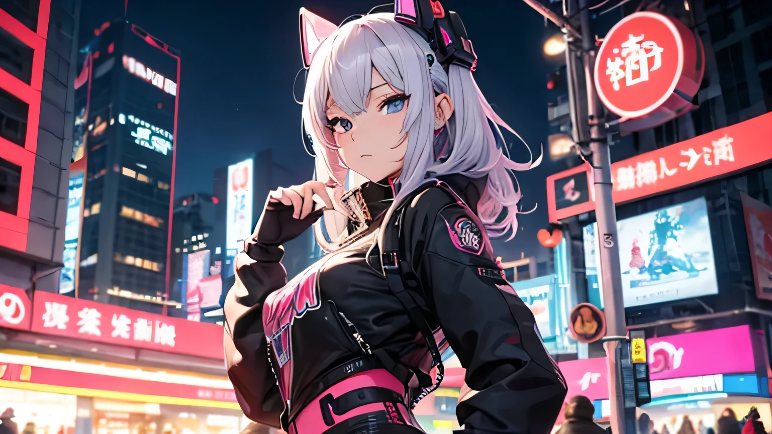 2 Chicas anime posando en una ciudad por la noche., oppai ciberpunk, anime ciberpunk art, anime ciberpunk, arte del anime ciberpunk, digital arte del anime ciberpunk, ciberpunk digital - arte anime, anime ciberpunk moderno, anime ciberpunk digital!!, mejor fondo de pantalla de anime 4k konachan, chica anime cyberpunk femenina, en la ciudad ciberpunk, tendencia en cgstation, mujeres ciberpunk in the subway usando armamento tipo fortnite tipo portada cola de caballo corta, cabello ramdom, Inconsciente, tsundere, arte pop, tachi-e, tiro de vaquero, F/1.2, overexposure, anatomically correct, Obra maestra, super detail [objeto Objeto], (rasgos faciales detallados:1.3),1mujer, Hermosa mujer 、ciberpunk、nalgas grandes、arrodillarse、Electronic visor attached to the face of a 12-year-old girl with emphasis on the buttocks、Red latex body.,moda ciberpunk、pose sexy Agrandamiento de los senos、Neon lights in the dark city at night.,motor irreal:1.4,HD,La mejor calidad:1.4, fotorrealista:1.4, textura de la piel:1.4, obra maestra:1.8,obra maestra, mejor calidad,（Beautiful and detailed description of the eye.）(masterpiece), (best quality), (high res),, tall body, beautiful detailed eyes, beautiful detailed face, cute face, perfect hands, complete fingers, perfect anatomy, perfect proportions,