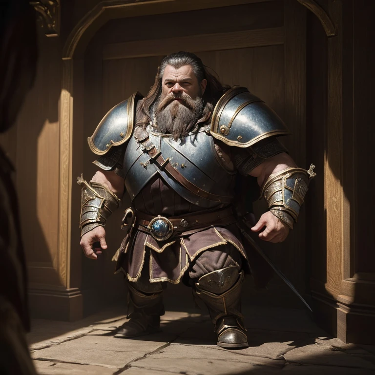 (master piece:1.5), (best quality:1.5), (exquisite lighting and shadow, highly dramatic picture, cinematic lens effect) (Photorealistic picture) (Card game image) 8k, wallpaper, dynamic pose, a dwarf knight, mine background, highly detailed, realistic, cinematic lighting, studio quality
