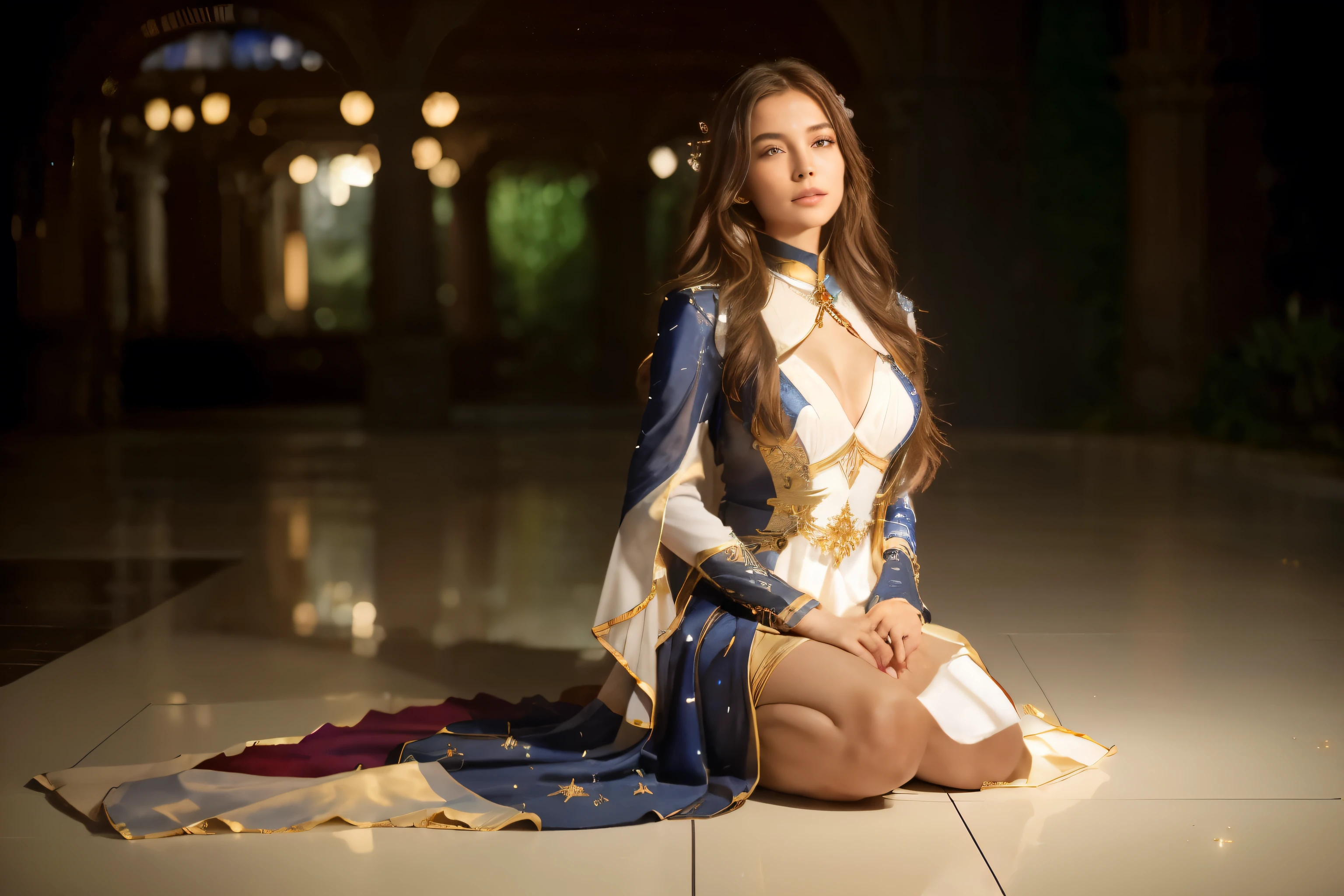 (Best quality, 8k, 32k, Masterpiece, UHD:1.2) "Transform the image into the Celestial Citadel from Honkai: Star Rail. Envision a towering structure floating amidst the stars, adorned with intricate celestial motifs and shimmering energy. Show cascading waterfalls of stardust, ethereal bridges spanning across constellations, and majestic spires reaching towards the heavens. Capture the sense of grandeur and mystique as travelers embark on their journey through this celestial marvel."