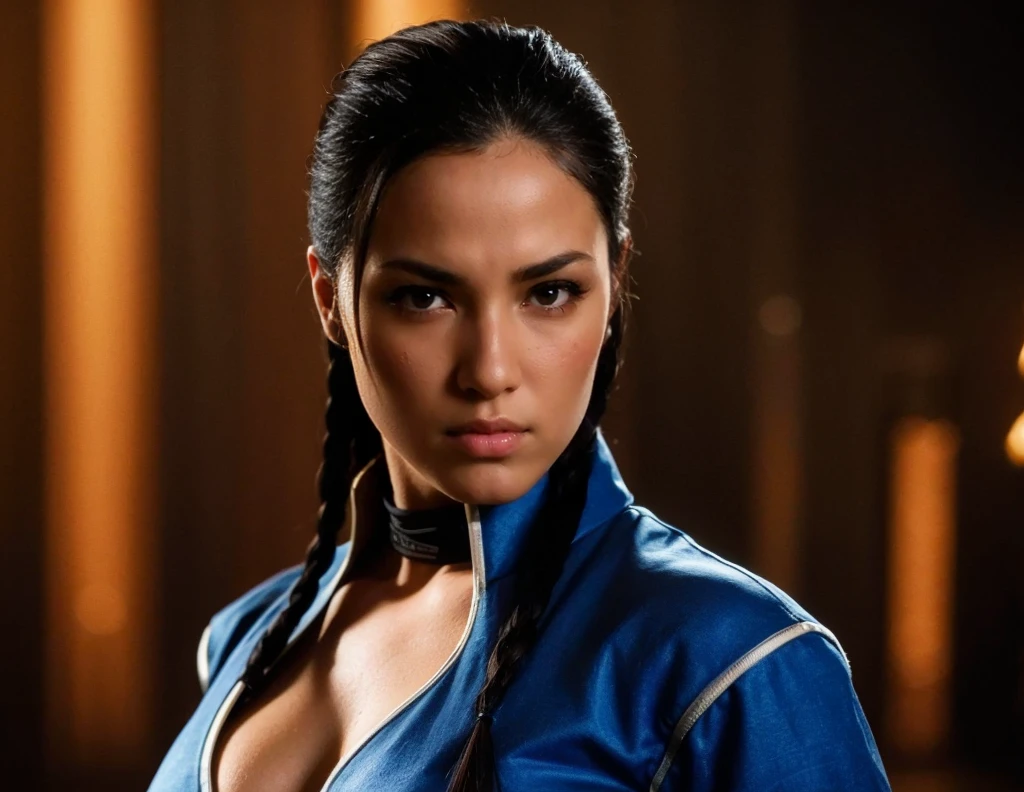Kitana (melhor qualidade,ultra-detalhado),(realista:1.37), rosto lindo e detalhado, textura ultra-realista, rosto delicado, athletic body, cores vivas. High definition, 8k