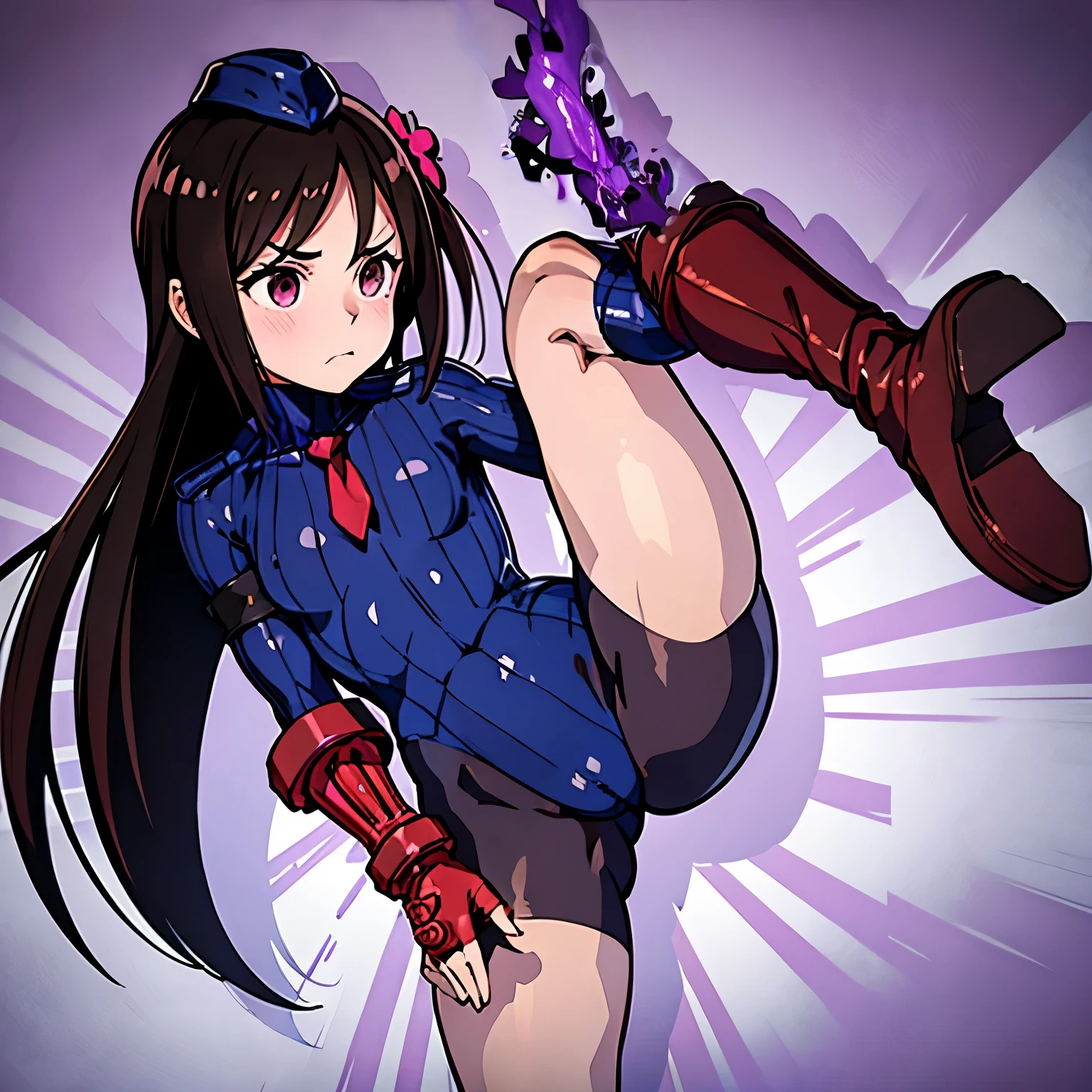 Purple magic, flower, weapon
