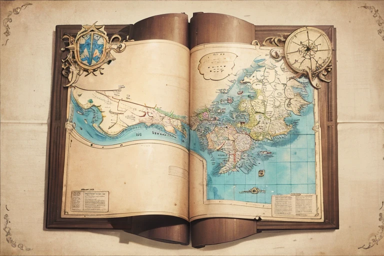 stylized map of a kingdom on an old parchment