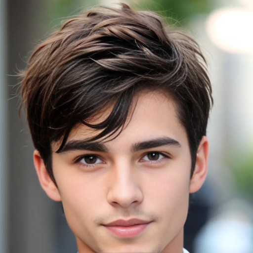 a jew heartthrob, short hair, focus on the face.