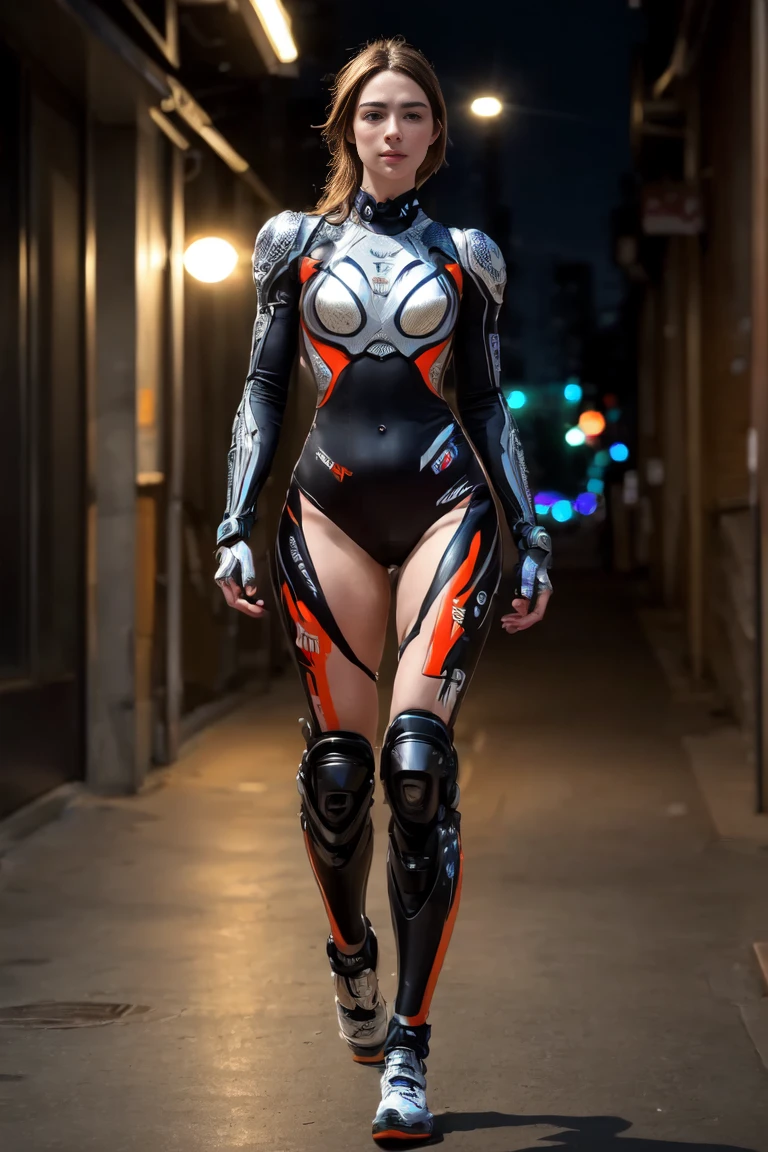 full body shot, wharf scene, a beautiful sexy cyborg woman riding a KTM 450 motocross motorcycle, glamorous shape, shoulder-length, beautiful shiny smooth, light brown hair, (Best quality, 4K, 8k, A high resolution, masterpiece:1.2), absurdity, masterpiece, ultra detailed, (realistic, photorealistic, photorealistic:1.37), complex parts, HDR, (complex parts:1.12), (hyper detailed, hyper realistic, Soft lighting, spicy:1.2), beautiful figure, Magnificent Anatomy, (complex part, Hyper detailed:1.15), Smooth skin,