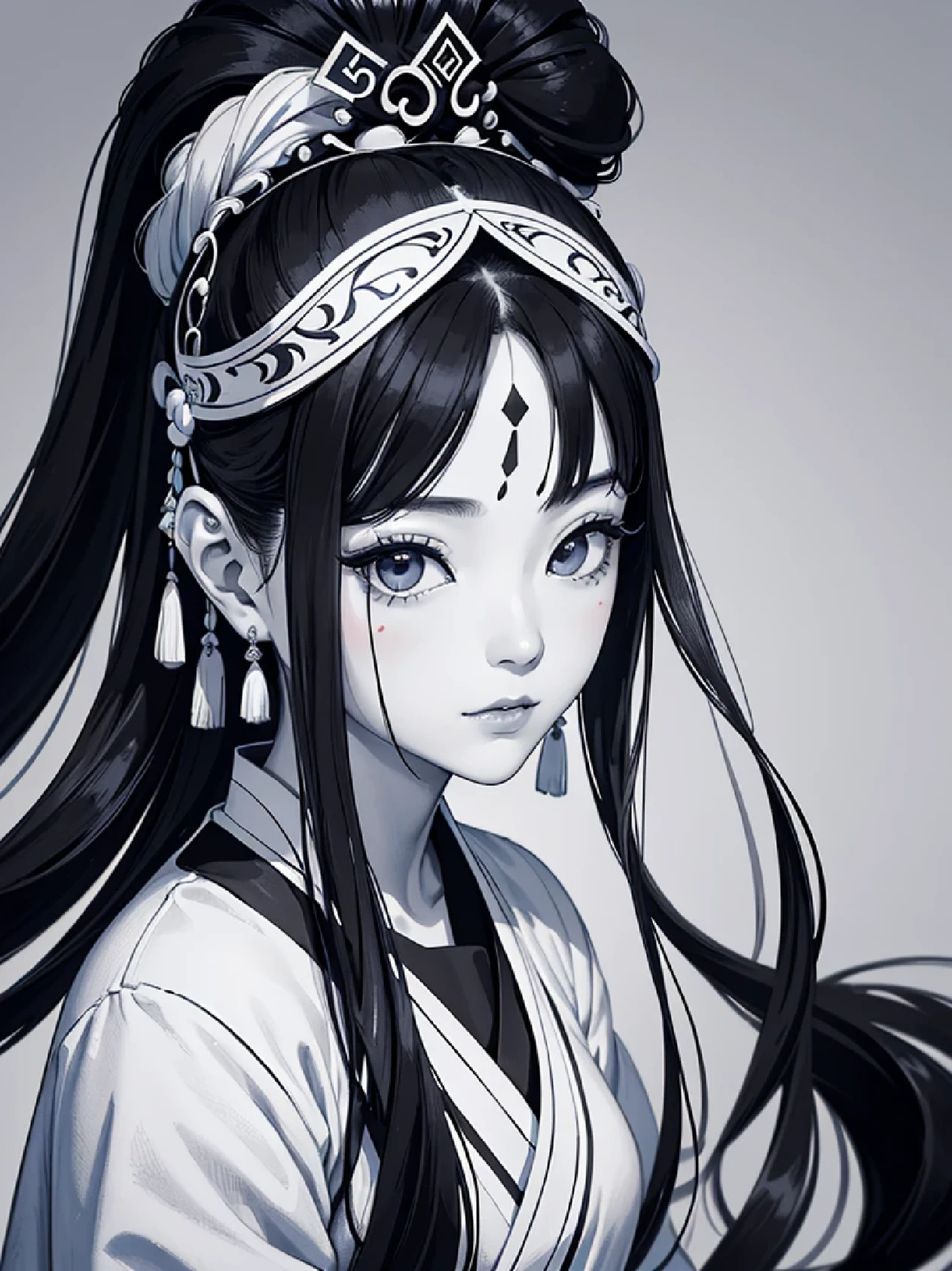 (Portrait of the beautiful heroine of Chinese Kunqu Opera）, Sua bela arte em preto e branco ,obra-prima,Arte em caneta-tinteiro,pintura em preto e branco,pinturas chinesas,desenho de personagem, pencil and ink manga, black and white coloring,Caneta de Gel,
abstrato, contornos, camada de zoom, hiper HD, obra-prima, alto detalhe, alta qualidade, super detalhamento, Premiado, A high resolution, 16K