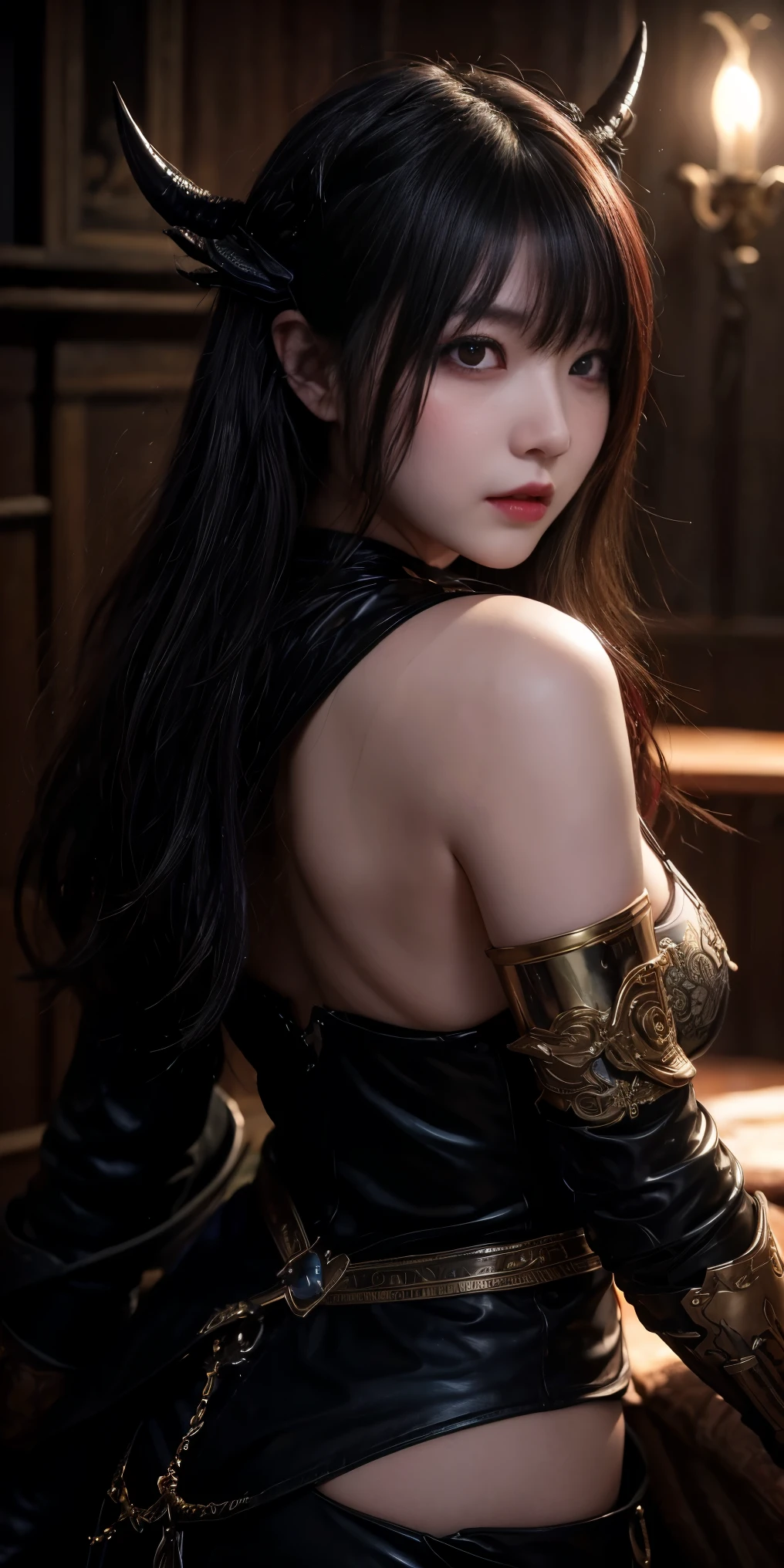 Are you okay、(Best illustrations)、8k resolution、Intricate details、最high quality、Realistic、Ultra-detailed、Best lighting、Best Shadow、Soft lighting、Ultra HD、Dungeons and Dragon、Dungeons、Devil's Daughter Tentacle Sex, (Lots of alien tentacles:1.2), Torn, excessively, tears, Detained, (Multiple Inserts:1.2) 、Necromancer、night、magic、Dark Style、Succubus、Devil's Daughter、Bat Wings,(((Devil horns)))、((((Black-rimmed round glasses))))、(((Huge boobs)))、Devil's Tail、(Red eyes glow:1.6)、masterpiece、Beautiful Face、Tyndall effect、Photo Real、(High Definition Skins:1.2)、8KUHD、Digital SLR、high quality、picture、High resolution、 Absurd、Ponytail Distortion、The optimal ratio is four fingers to one thumb、最High resolution、1 girl、hair ornaments、necklace、gem、Beautiful expression、Body Up、Big breasts are important、Tight waist、Wide ass、Tyndall effect、Photorealistic、(High Definition Skins:1.2)、