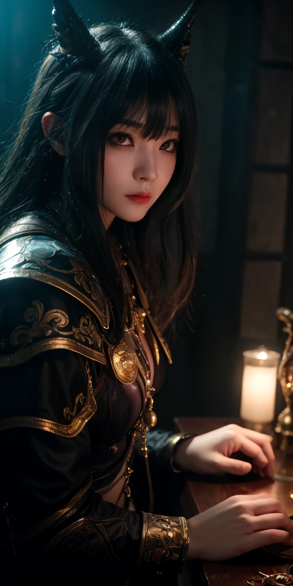 Are you okay、(Best illustrations)、8k resolution、Intricate details、最high quality、Realistic、Ultra-detailed、Best lighting、Best Shadow、Soft lighting、Ultra HD、Dungeons and Dragon、Dungeons、Devil&#39;s Daughter Tentacle Sex, (Lots of alien tentacles:1.2), Torn, excessively, tears, Detained, (Multiple Inserts:1.2) 、Necromancer、night、magic、Dark Style、Succubus、Devil&#39;s Daughter、Bat Wings，(((Devil horns)))、((((Black-rimmed round glasses))))、(((Huge boobs)))、Devil&#39;s Tail、(Red eyes glow:1.6)、masterpiece、Beautiful Face、Tyndall effect、Photo Real、(High Definition Skins:1.2)、8KUHD、Digital SLR、high quality、picture、High resolution、 Absurd、Ponytail Distortion、The optimal ratio is four fingers to one thumb、最High resolution、1 girl、hair ornaments、necklace、gem、Beautiful expression、Body Up、Big breasts are important、Tight waist、Wide ass、Tyndall effect、Photorealistic、(High Definition Skins:1.2)、