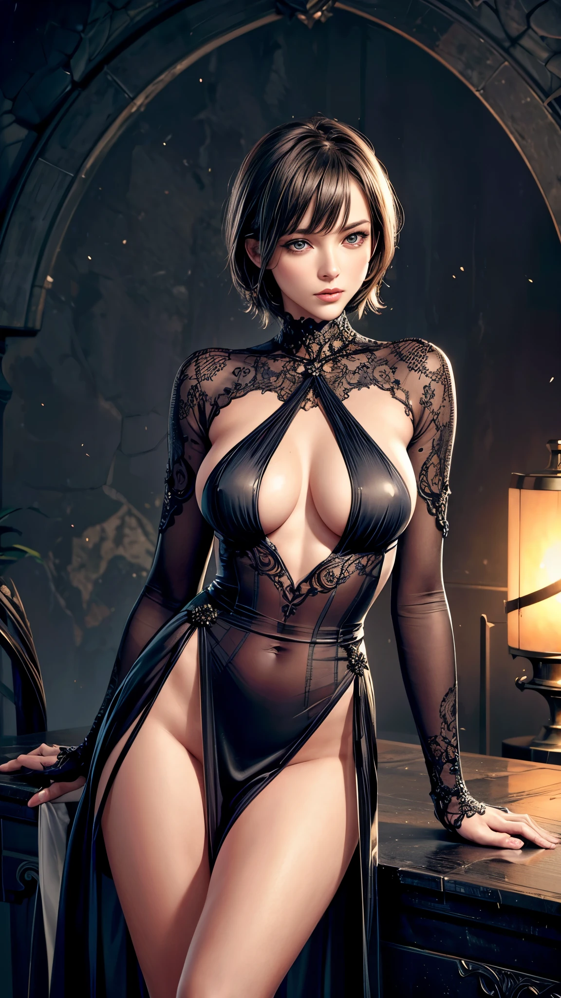 (Raw photo:1.2), (Photorealistic), Beautiful detailed girl, Very detailed eyes and face, Beautiful detailed eyes, Huge file size, High resolution, Very detailed, Best Quality, [masterpiece:1.6], Illustration, Very detailed, Fine detail, Best Quality, 32K Wallpaper, intricate details, in hell, magma rivers, dark sky, beautiful girl, short height, short hair, small breast, sexy revealing mystical attire, full body photo,
