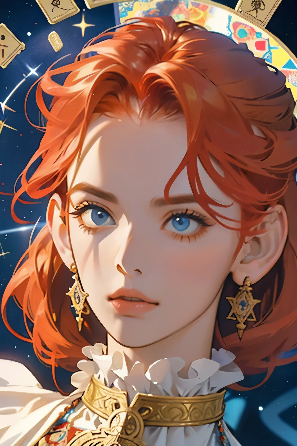 Artwork, Better Quality, woman, Tarot, Baldo, Clown, Symbolism, Visual art, Occultism, universal, Vision Casting, philosophy, Iconography, Numerology, Popularity, art, Alphonse Mucha,Redhead Hair