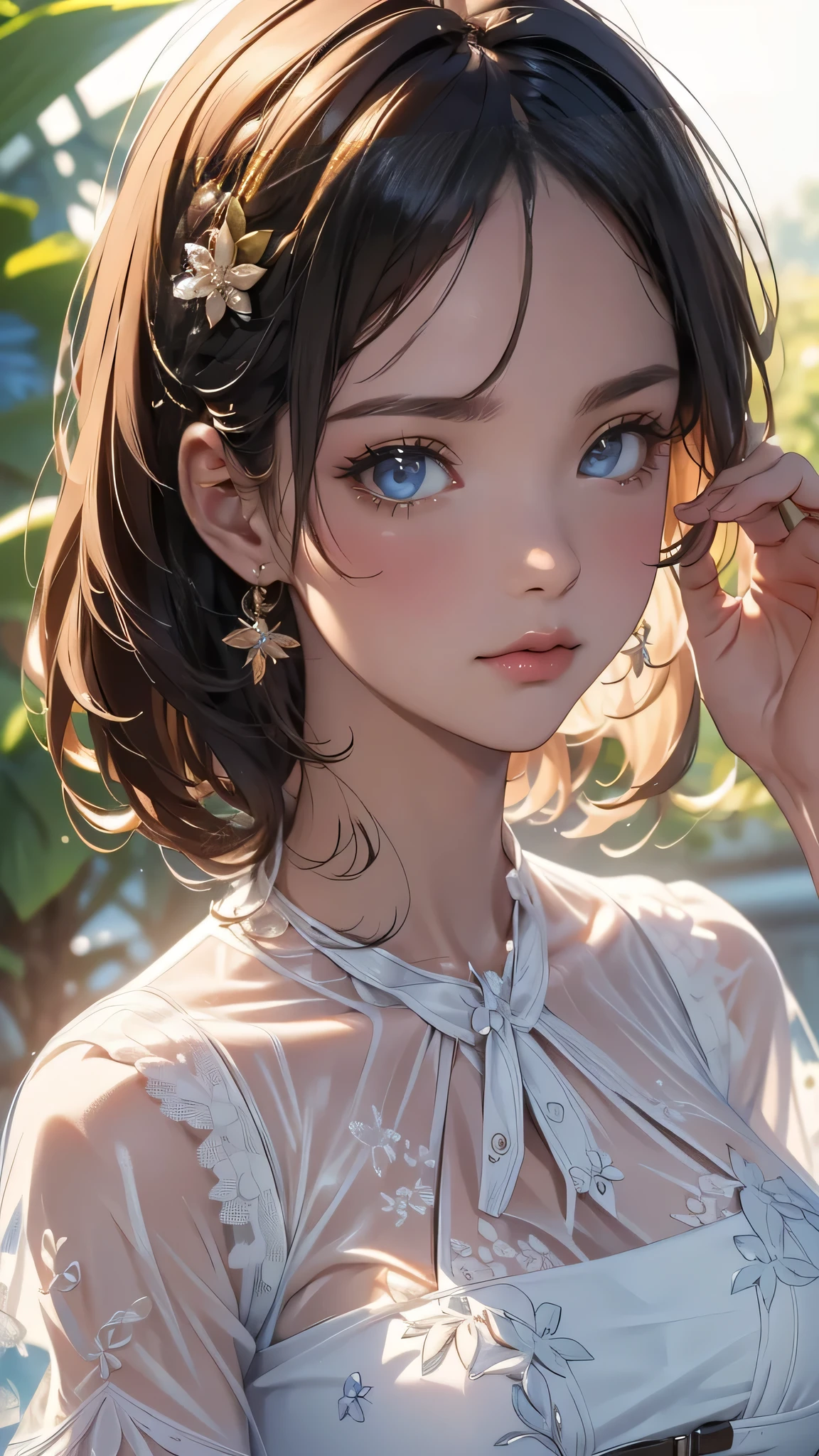 (embroidered lace swimsuit,see through),(random porn pose),(random hairstyle),(Highest image quality,(8k),ultra-realistic,best quality, high quality, high definition, high quality texture,high detail,beautiful detailed,fine detailed,extremely detailed cg,detailed texture,a realistic representation of the face,masterpiece,Sense of presence)