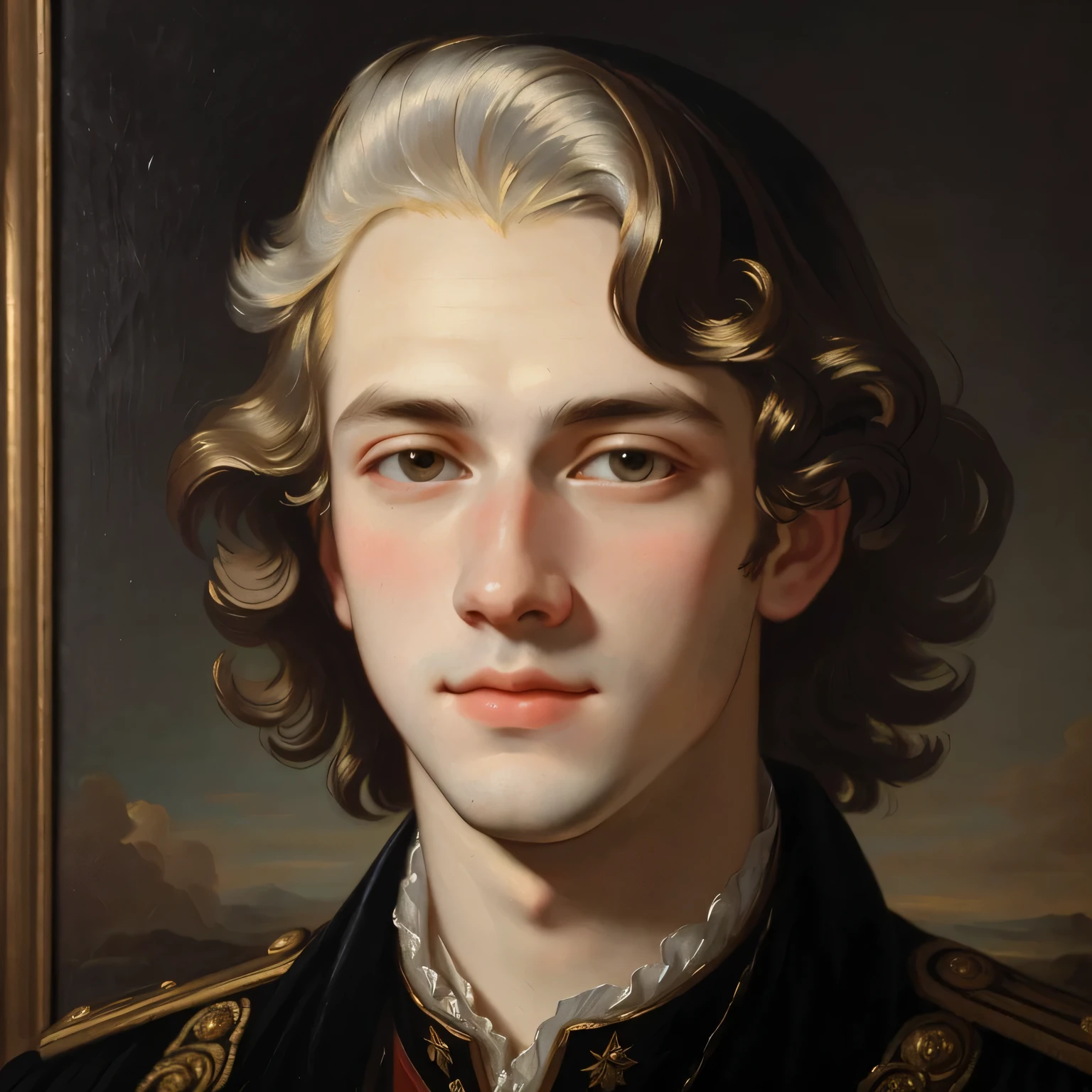 18th century painting, 18th century oil painting portrait, 18th century oil painting filter, young man, young dutch prince