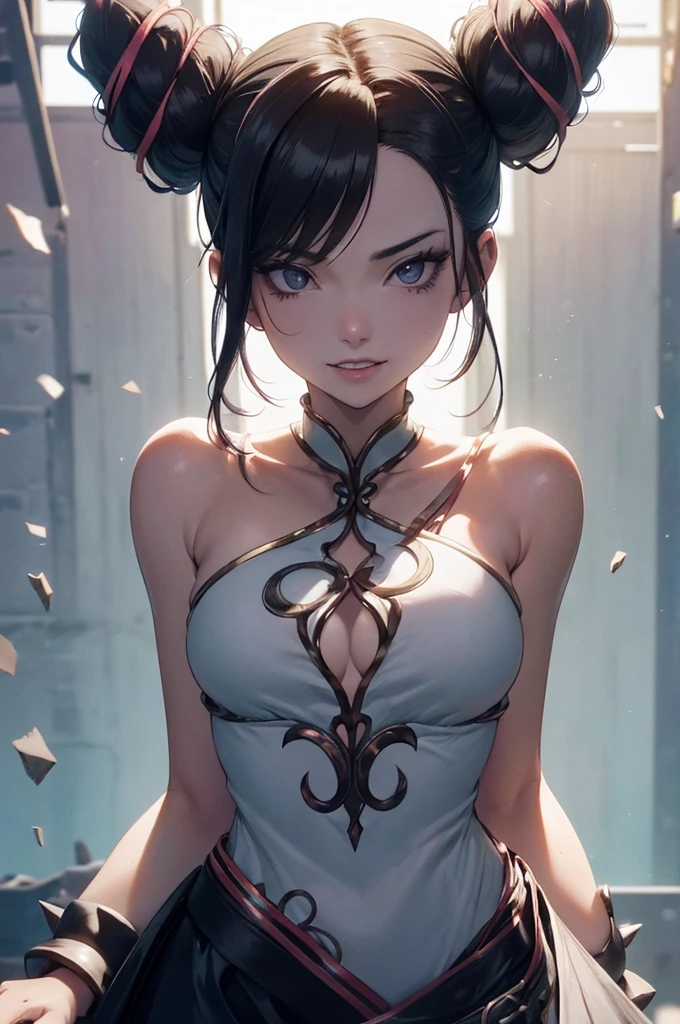 (obra de arte, melhor qualidade),1 juri hanl, Bonitinho, sorridente, delicado, Detailed expression, dynamic pose!, arte digital detalhada, Neon lighting, Claro-escuro, Horror, Intrinsic Beauty, atraente, No estilo de Rossdraw e Yoshitaka Amano e Ito Junji e Alberto Saveso, animes kawaii, fantasia, 16 mil megapixels, dynamic lighting, Tetradic color, Neon lighting, Claro-escuro, lindo composition, fundo abstrato, dramatic lighting, olhos vermelhos, quieto, calm, brilho, obra de arte, melhor qualidade, 1 garota, (jinxlol:1.2), (ultra photorealista:1.3), (obra de arte:1.4), melhor qualidade, ((realista)), alta qualidade, ultra detalhado, ((imagem real)), ((realista skin)), ((realista face)),(illustration:1.05), (lindo:1.05), (lindo detailed eyes:1.05), (Cinematic Light:1.1), corpo todo, Precise proportions,  de 18 anos, corar, clavicle, abdominais, tecido duplo, lindo and delicado face, Pele clara, pele verdadeira, (detalhe do rosto), poros, super high resolution, 8k, Best quality parameters, obra de arte, super high resolution, (Realista 2.0), mais detalhes, pele detalhada, sorriso largo, dente branco, cabelo volumoso, olhos perfeitos e bem desenhados,  namorada, lindo, lindo, studio lighting, grande , grande lips, brilhante, hand on chest, apertando seios