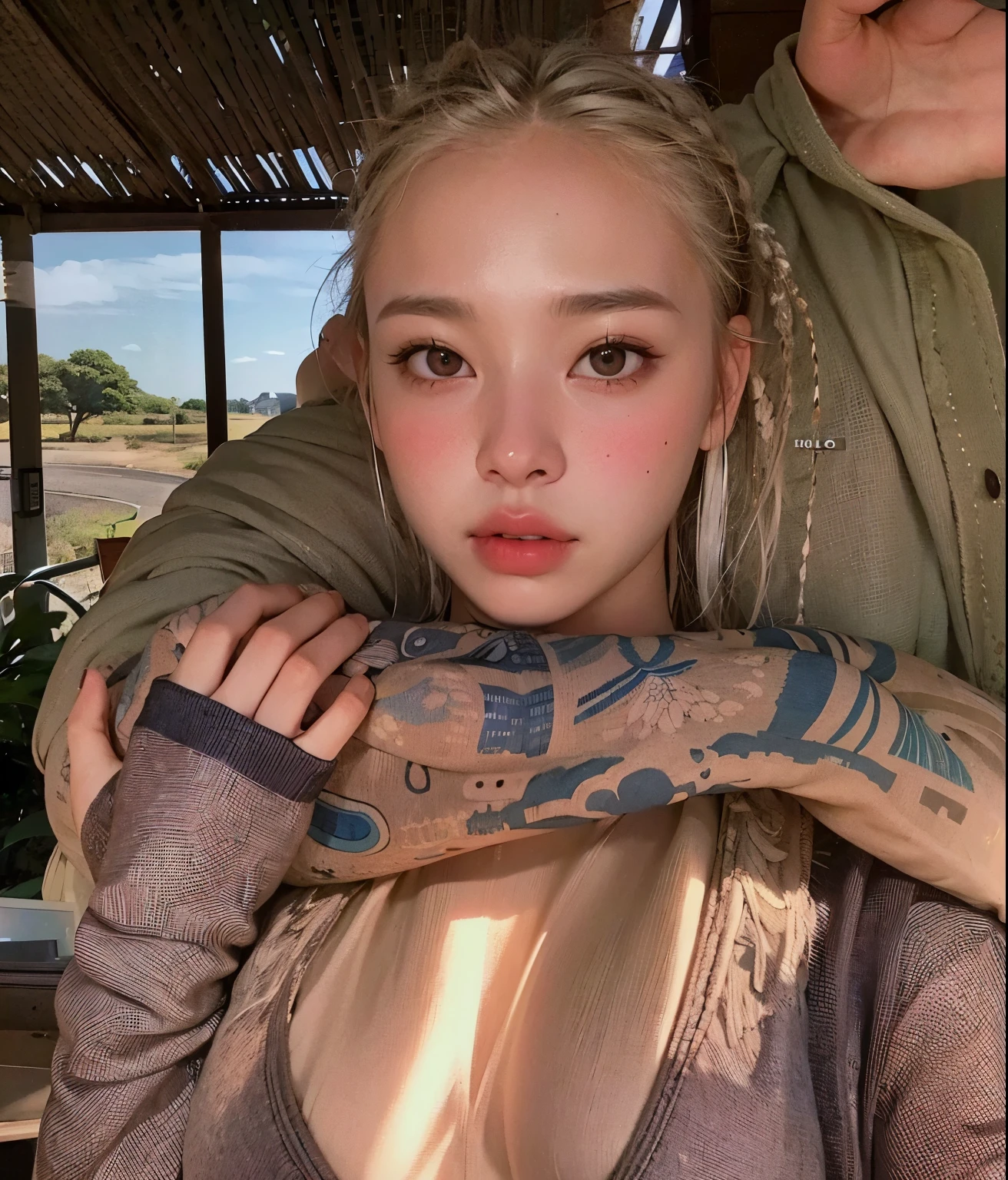 arafed asian woman with a white shirt and blue shorts, lalisa manobal, 18 years old, young cute wan asian face, with bangs, gemma chan beautiful girl, 1 8 yo, gorgeous chinese model, gorgeous young korean woman, beautiful asian girl, ayami koj ima, instagram model, neat hair with bangs, young asian girl