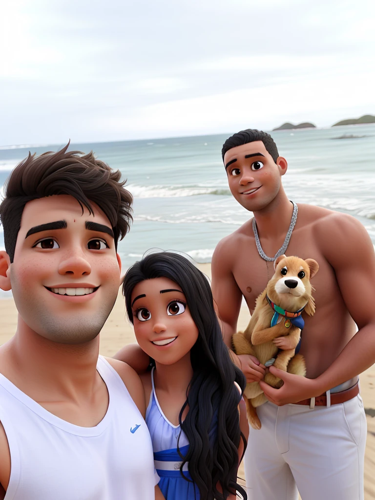 familia na praia