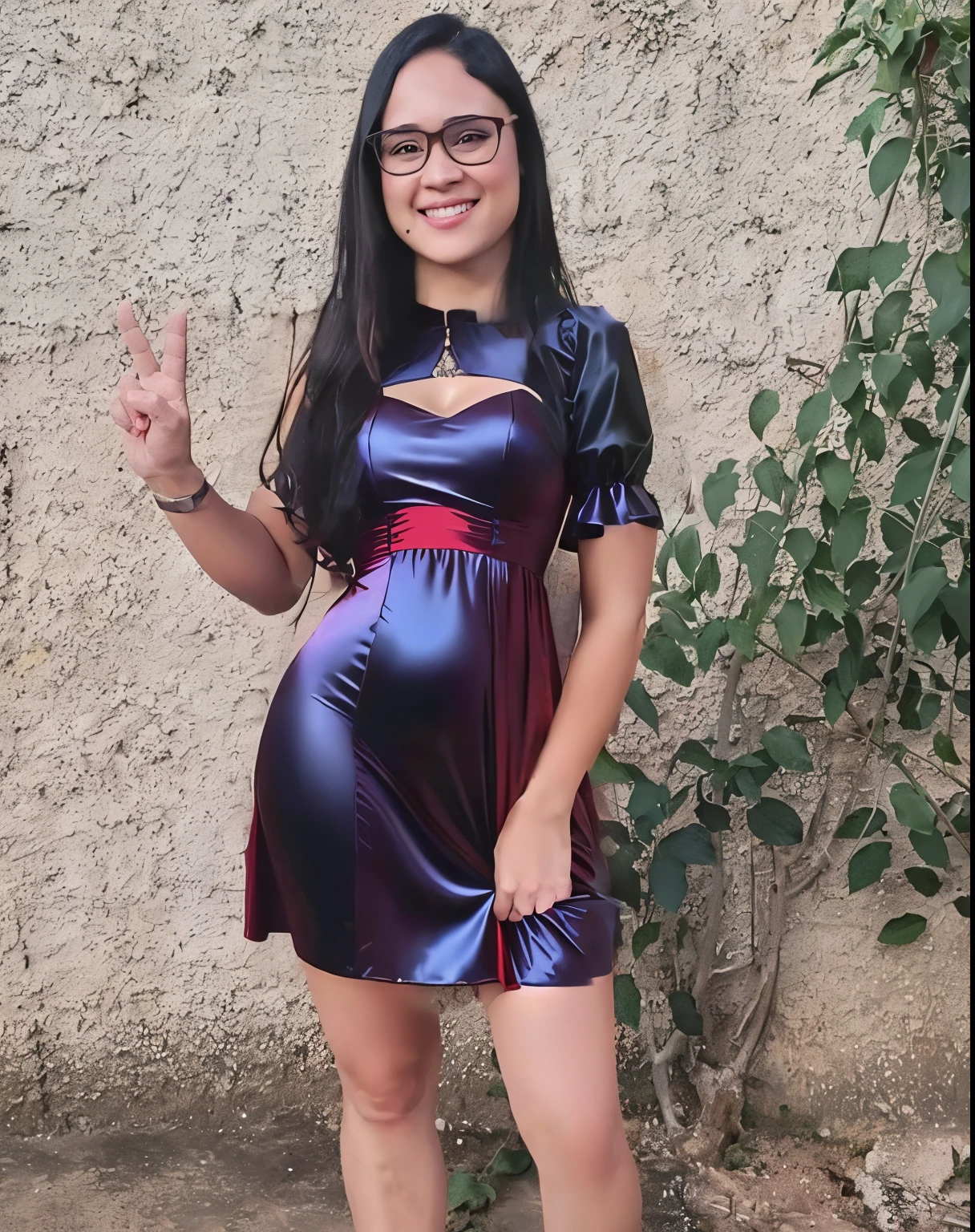 create a red satin dress