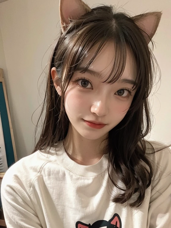 cat, girl,